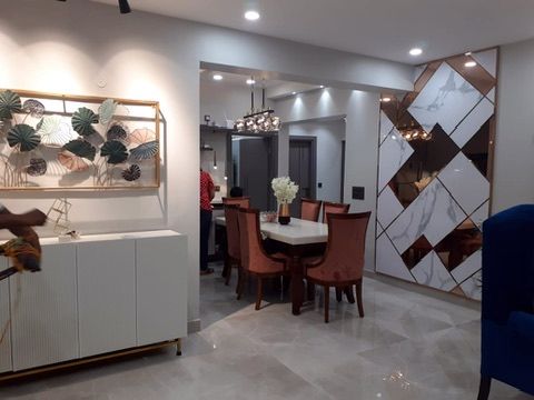 A living and dining room we designed