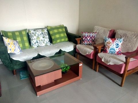 Sofa set, a customer's home (Shop)