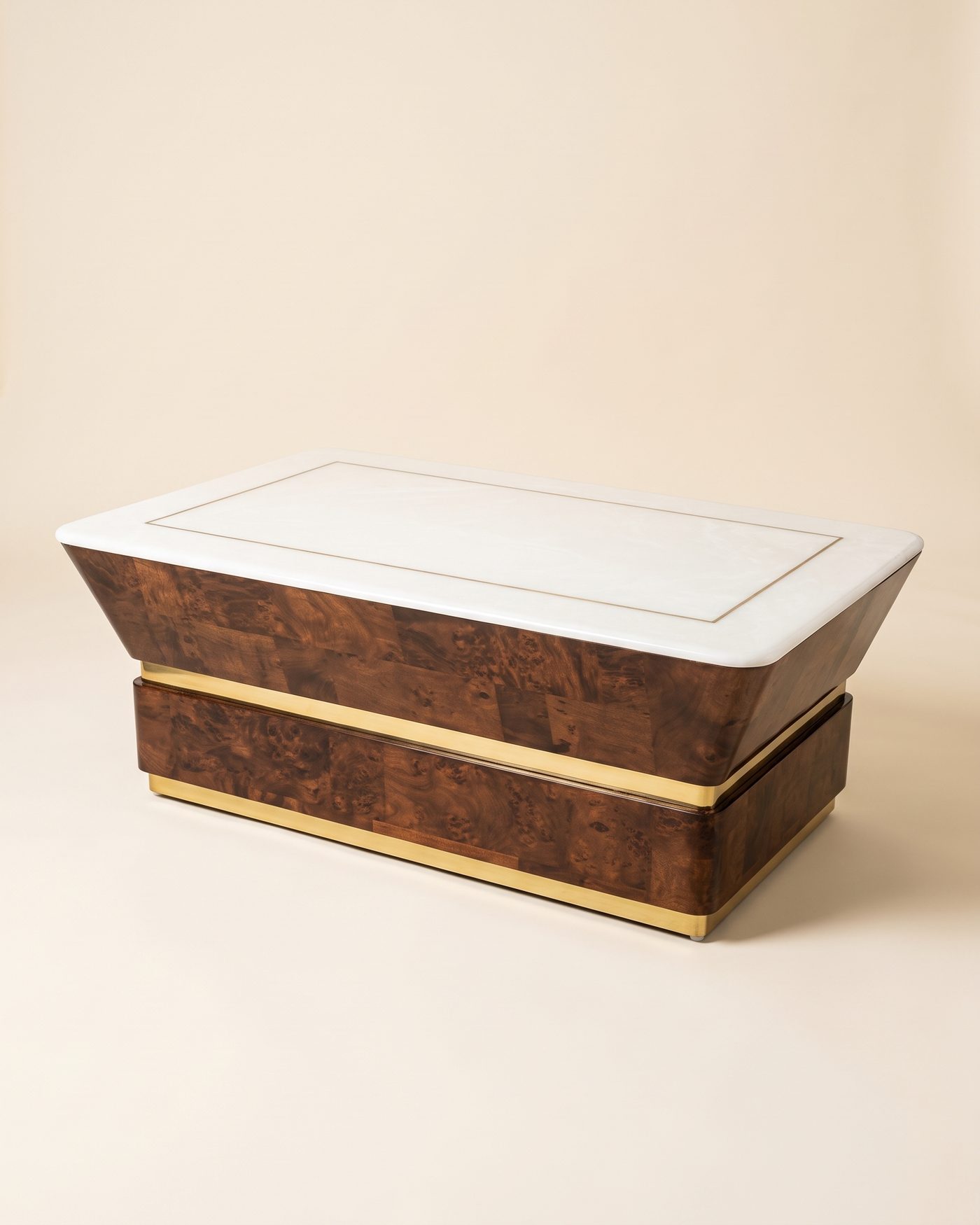Strata coffee table, studio photo