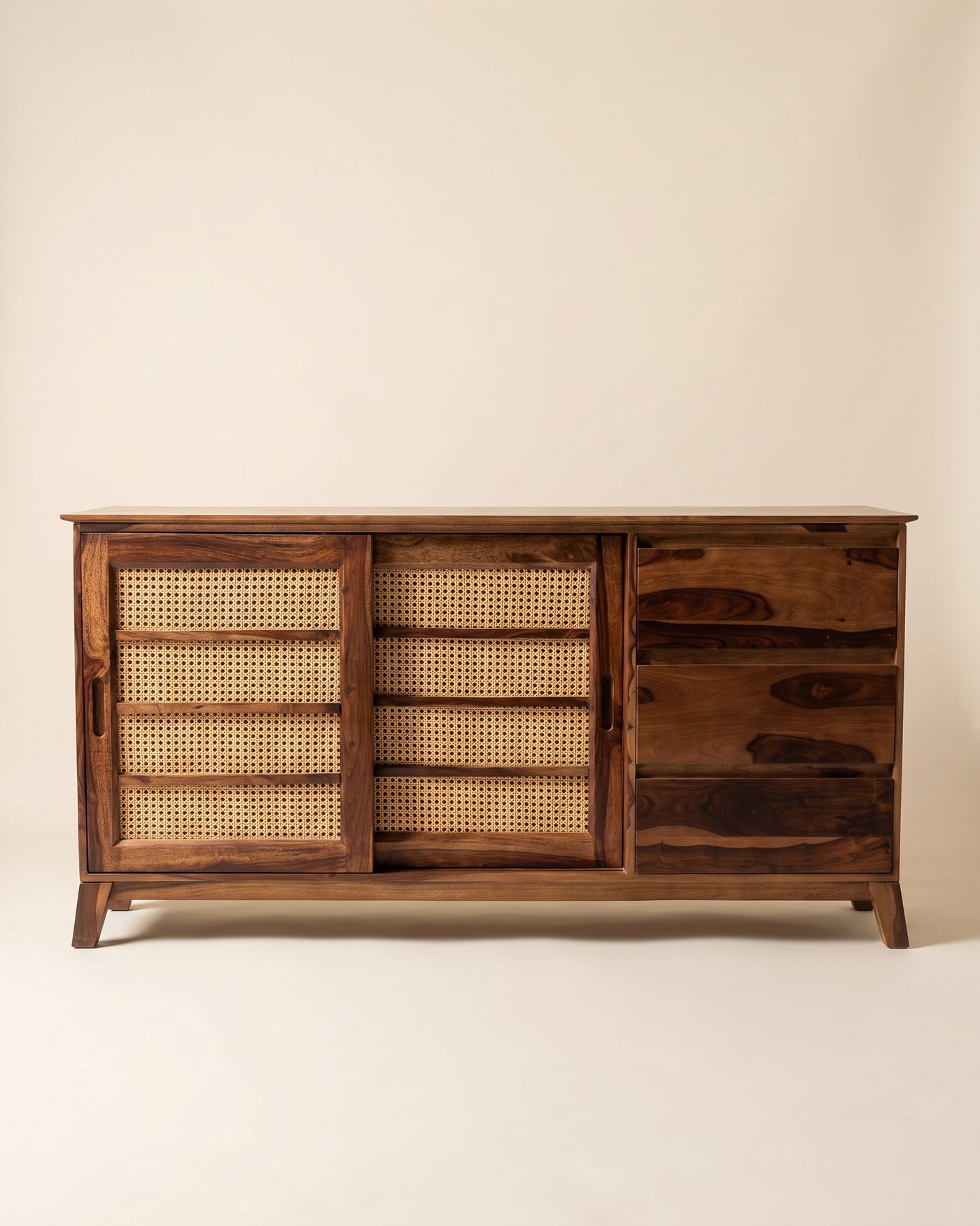 Rattan sideboard, studio photo