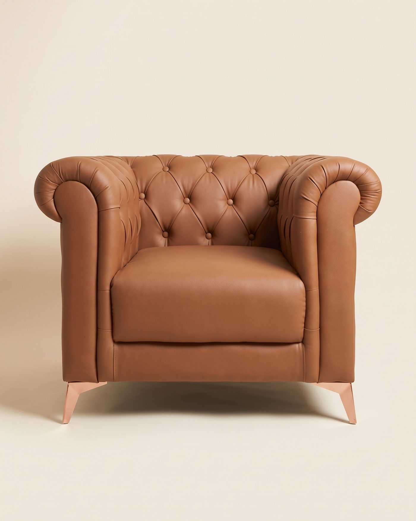 Hale leather club chair, studio photo