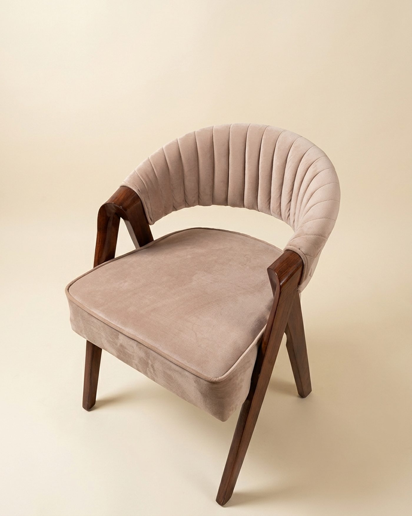 Blush Arc accent chair, view 2
