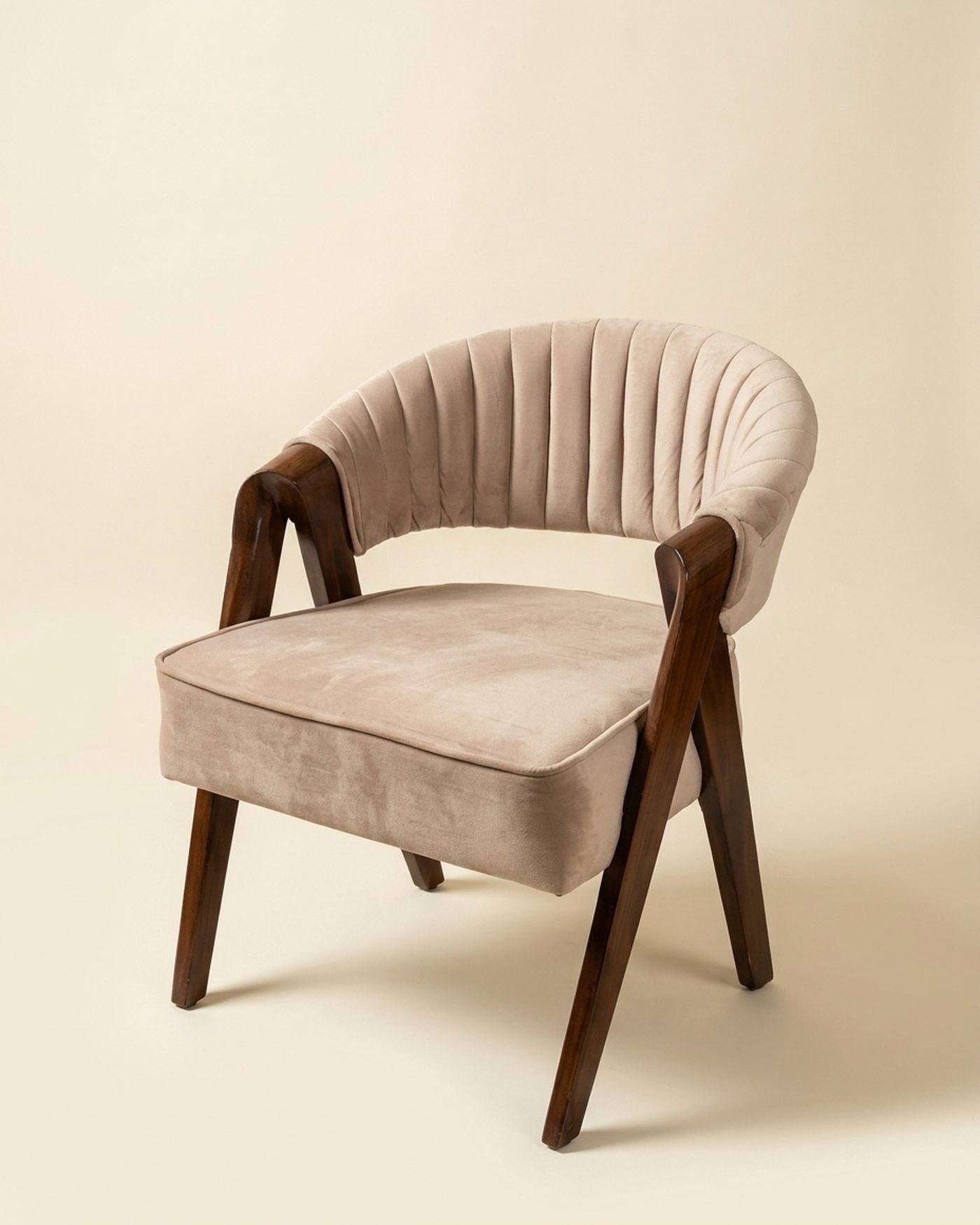 Blush Arc accent chair, view 3