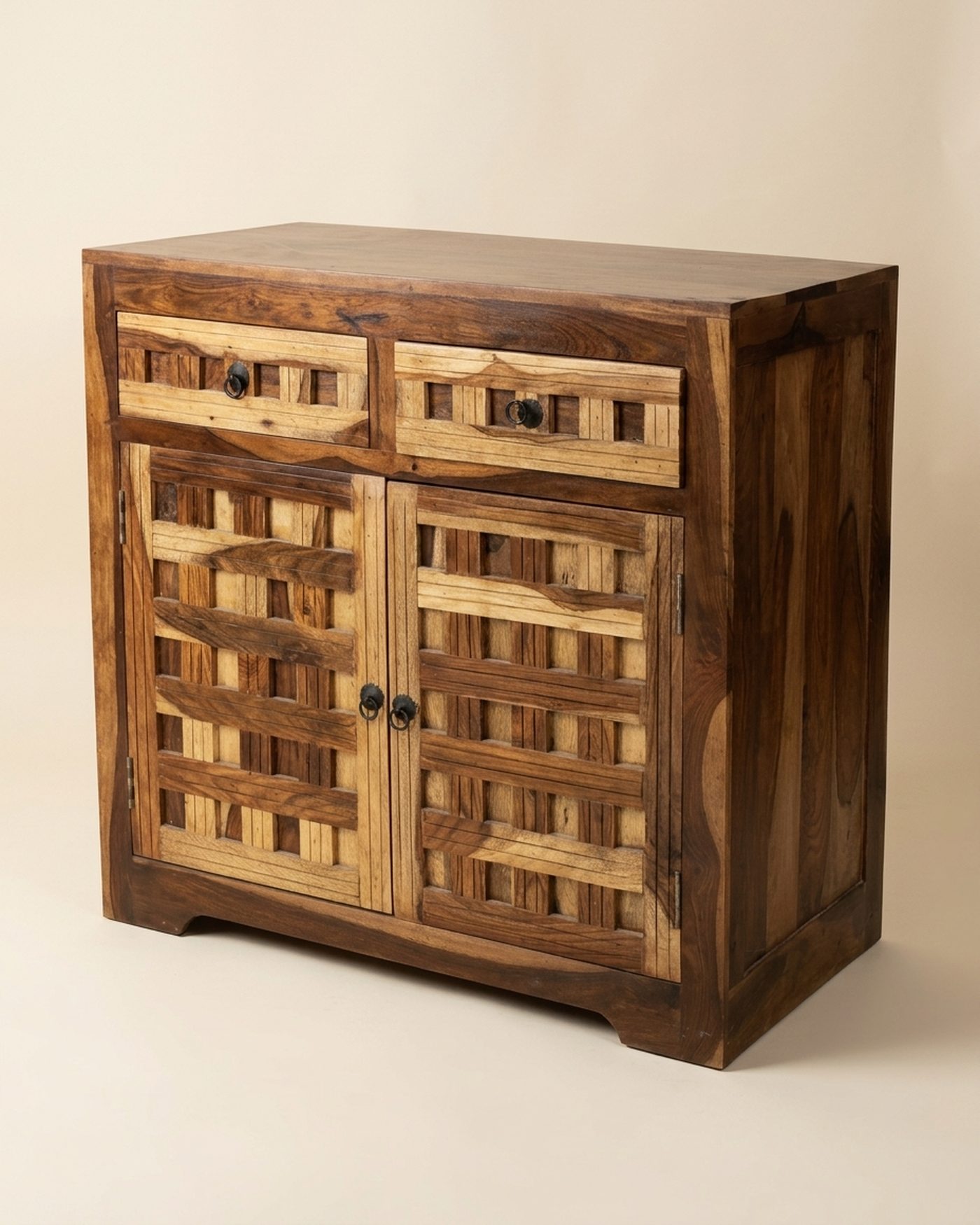 Checker sheesham cabinet, view 2