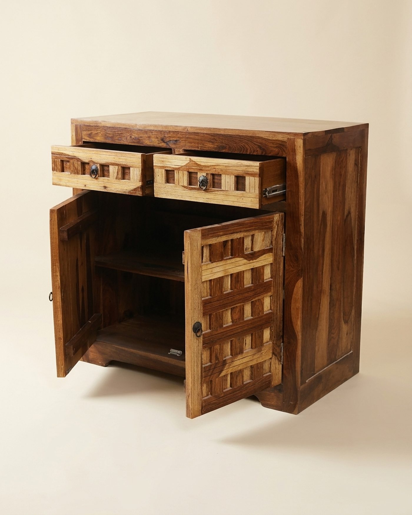 Checker sheesham cabinet, view 3