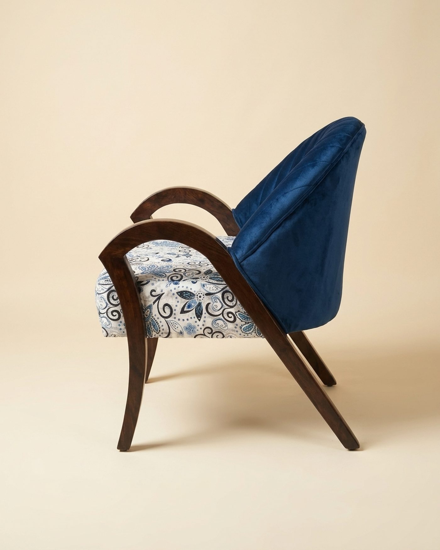 Delft floral accent chair, view 3