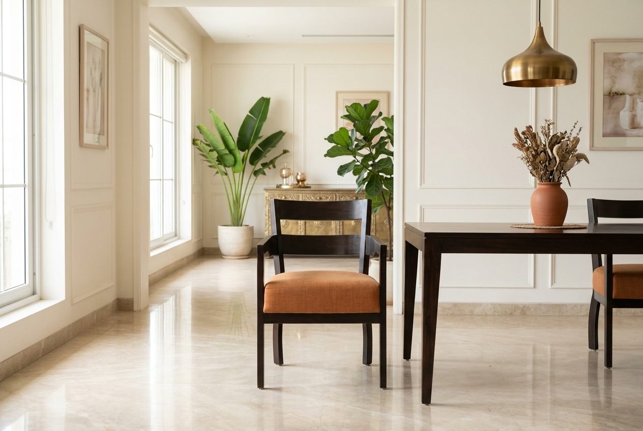 Ember Arm dining armchair in a styled room