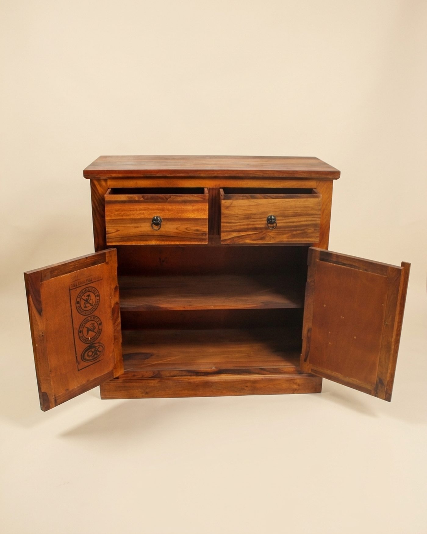 Facet carved sideboard, view 3