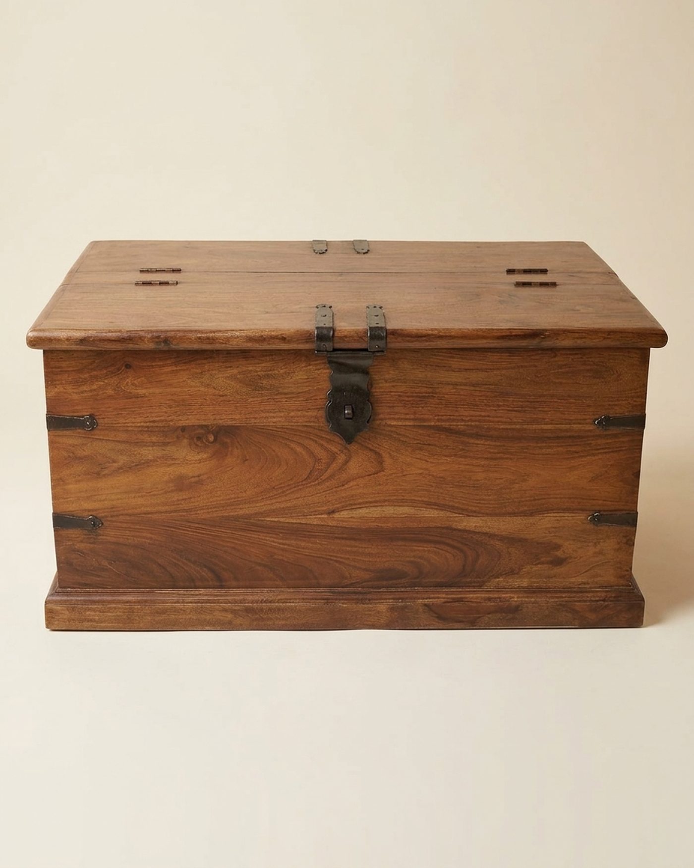 Heirloom sheesham trunk, studio photo