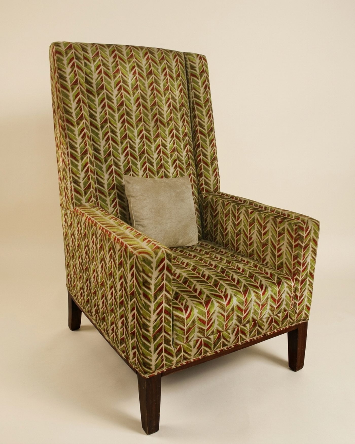 Herringbone wingback chair, view 2