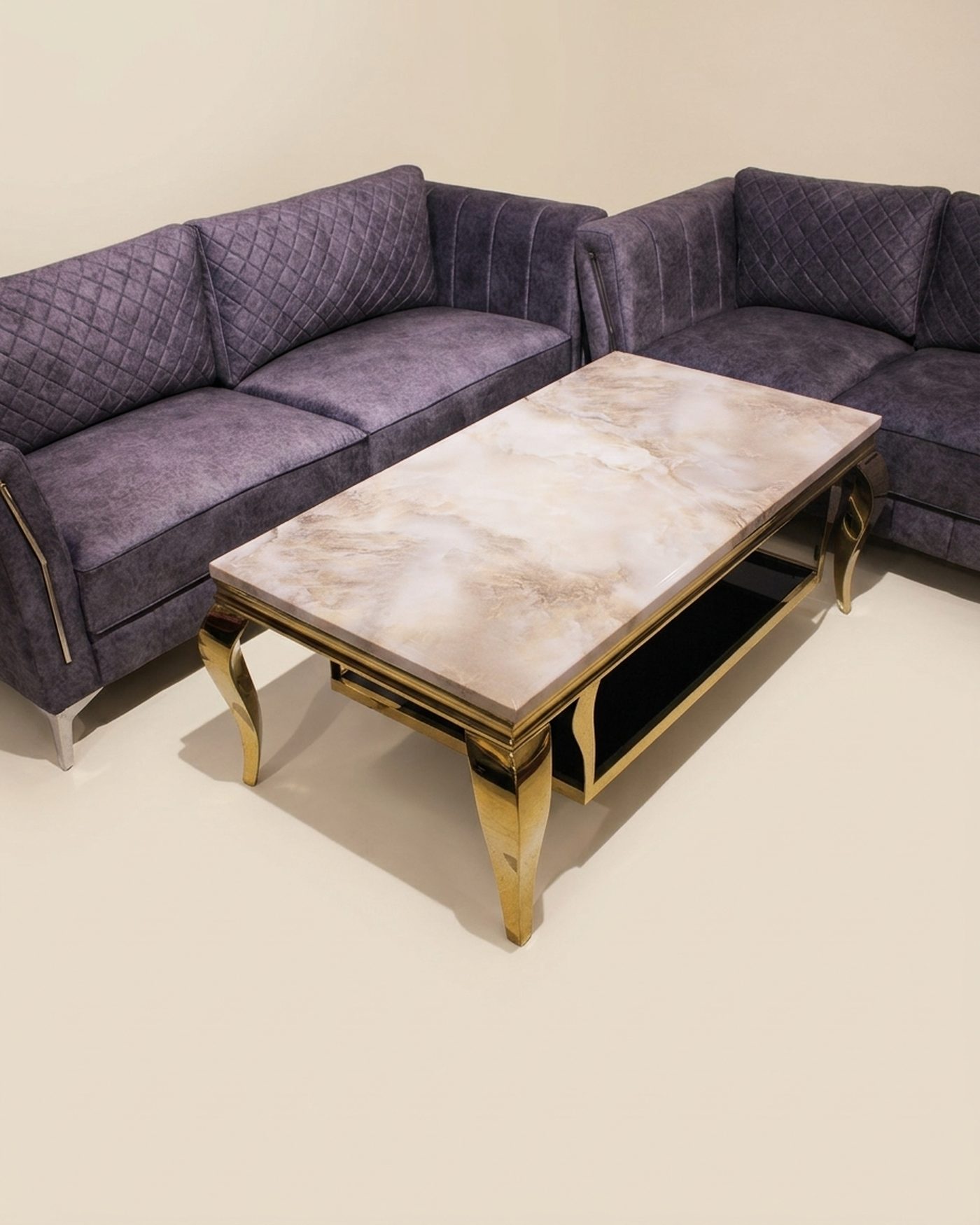 Lavender corner sectional, view 2