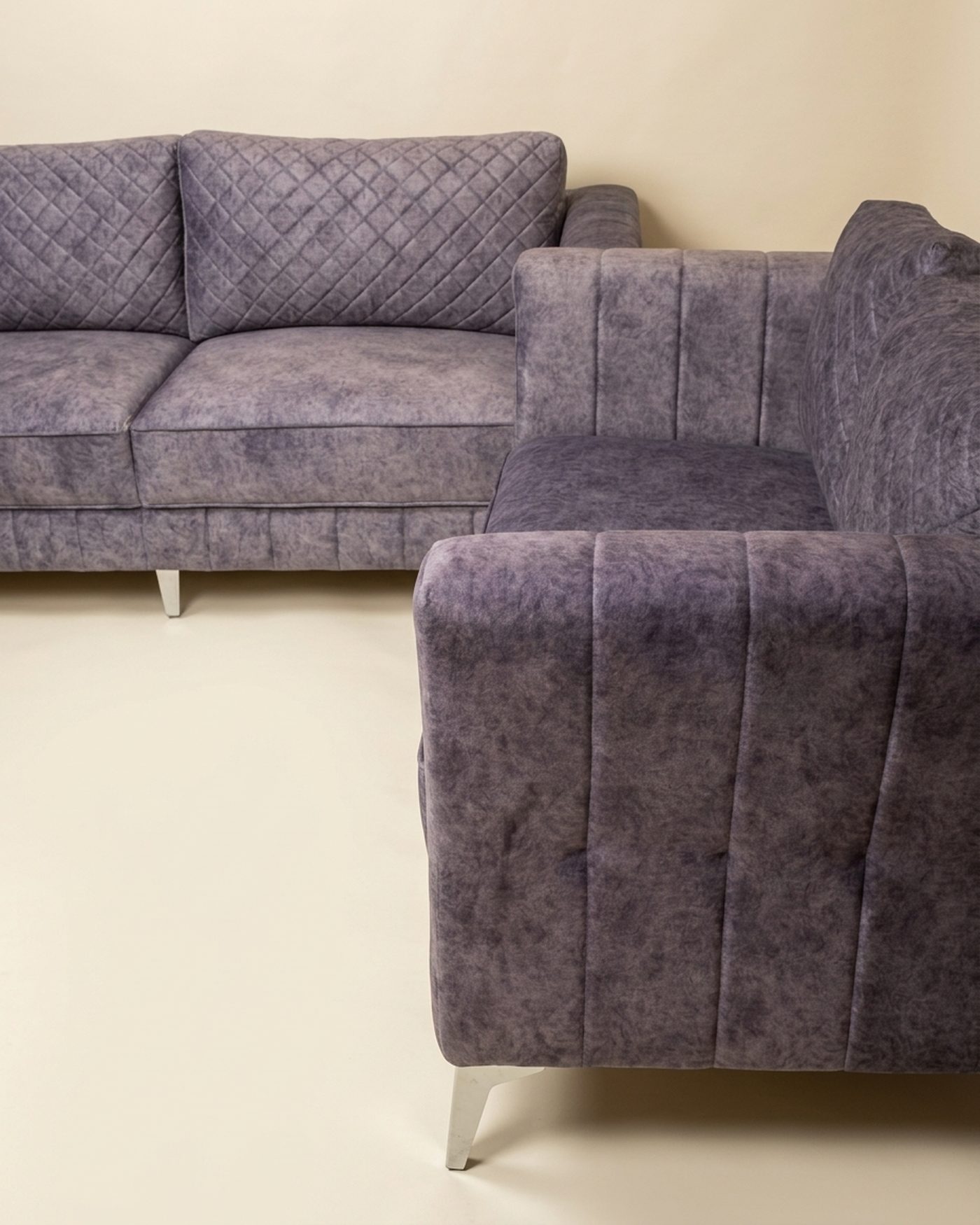 Lavender corner sectional, view 3