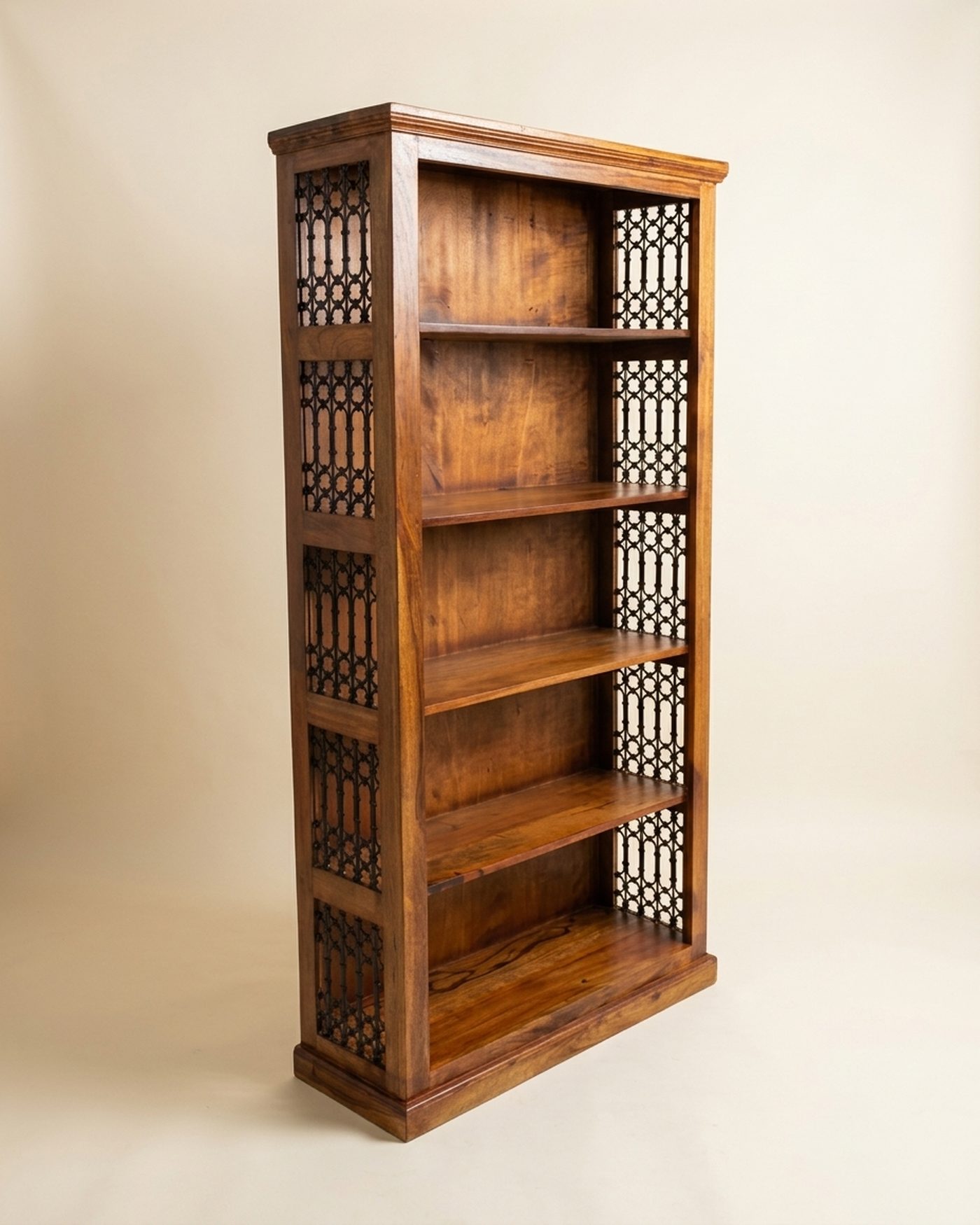 Library sheesham bookshelf, view 2