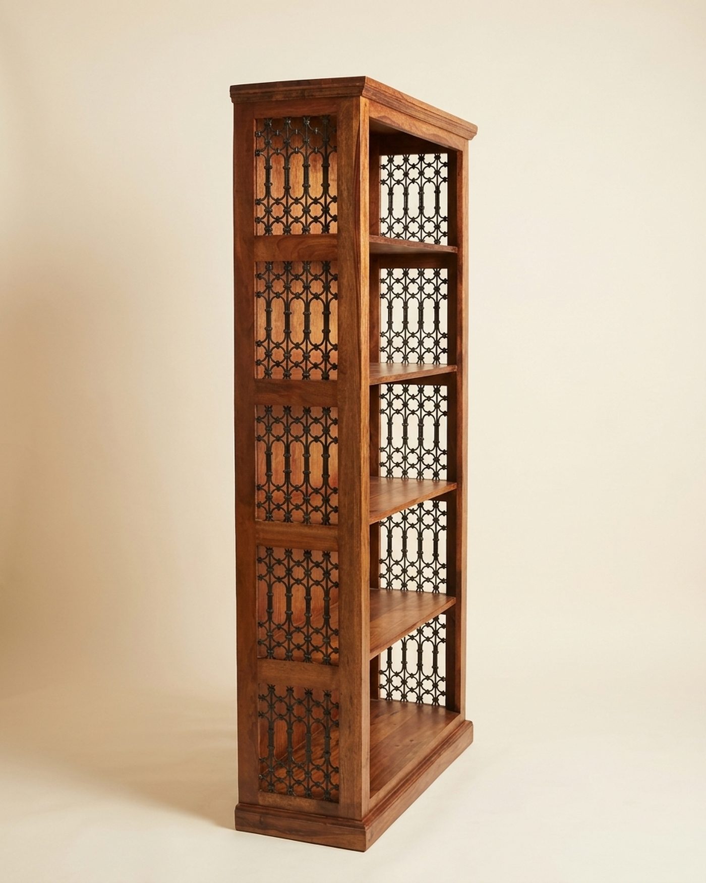 Library sheesham bookshelf, view 3