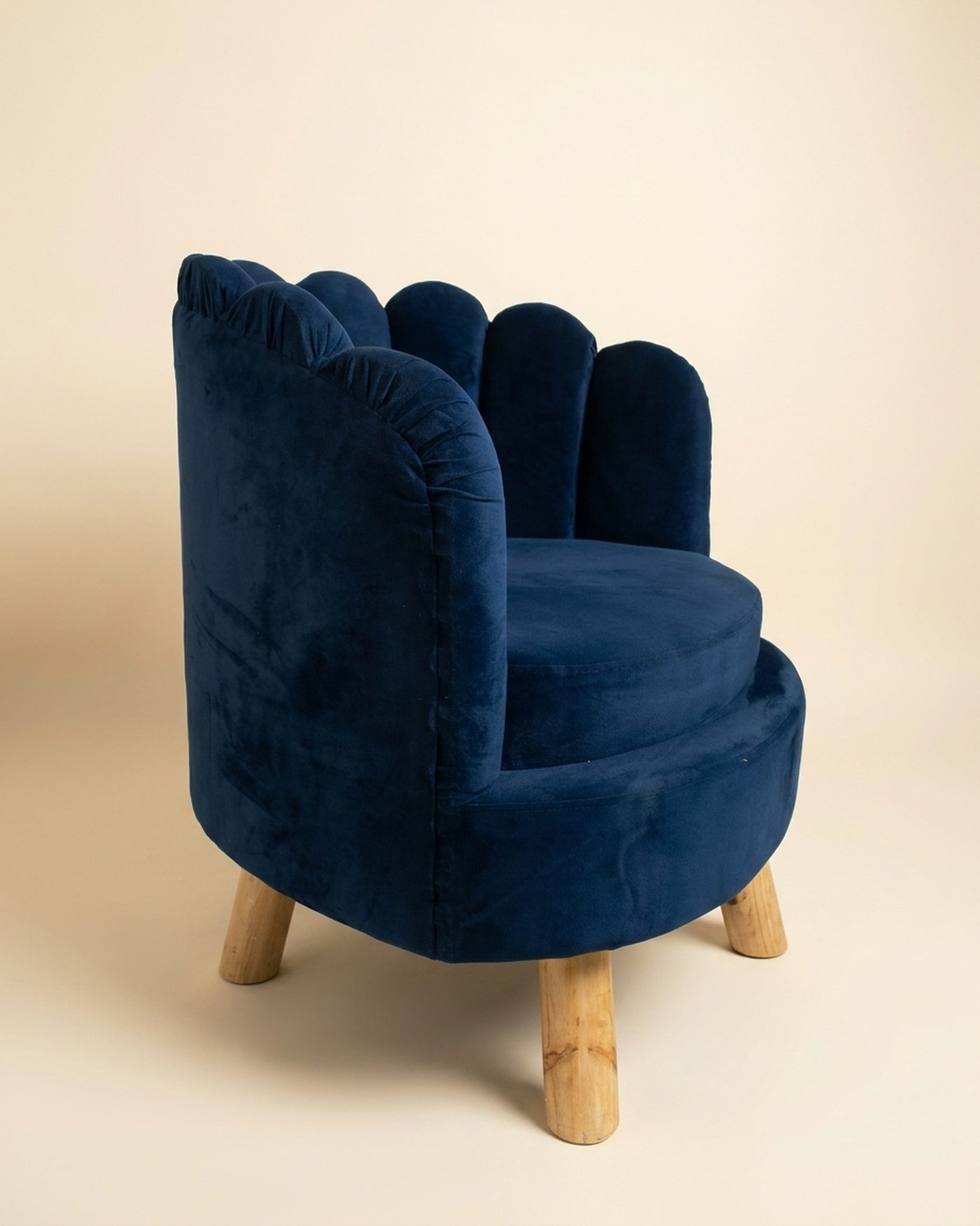 Lotus scallop-back chair, view 3