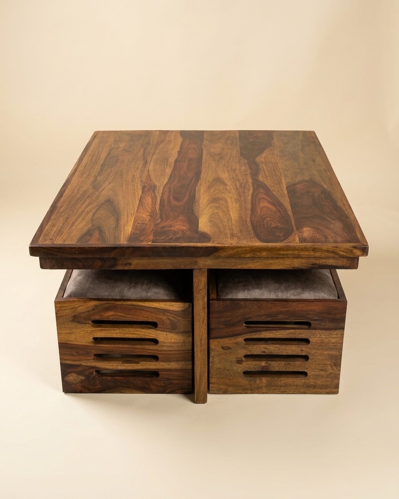Nest Table coffee table with stools, view 3