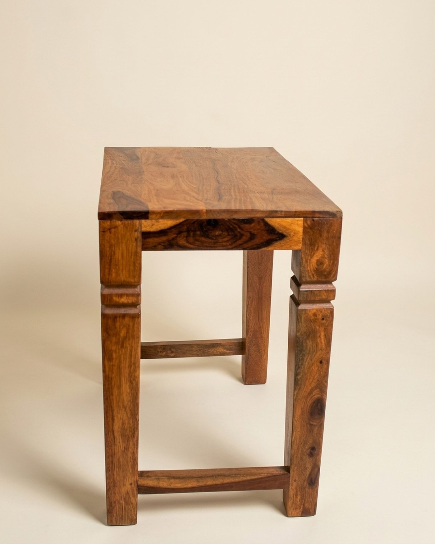 Peg sheesham side table, view 2