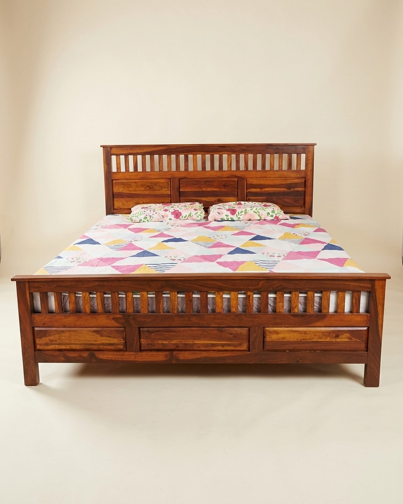 Railing sheesham slat bed, view 3