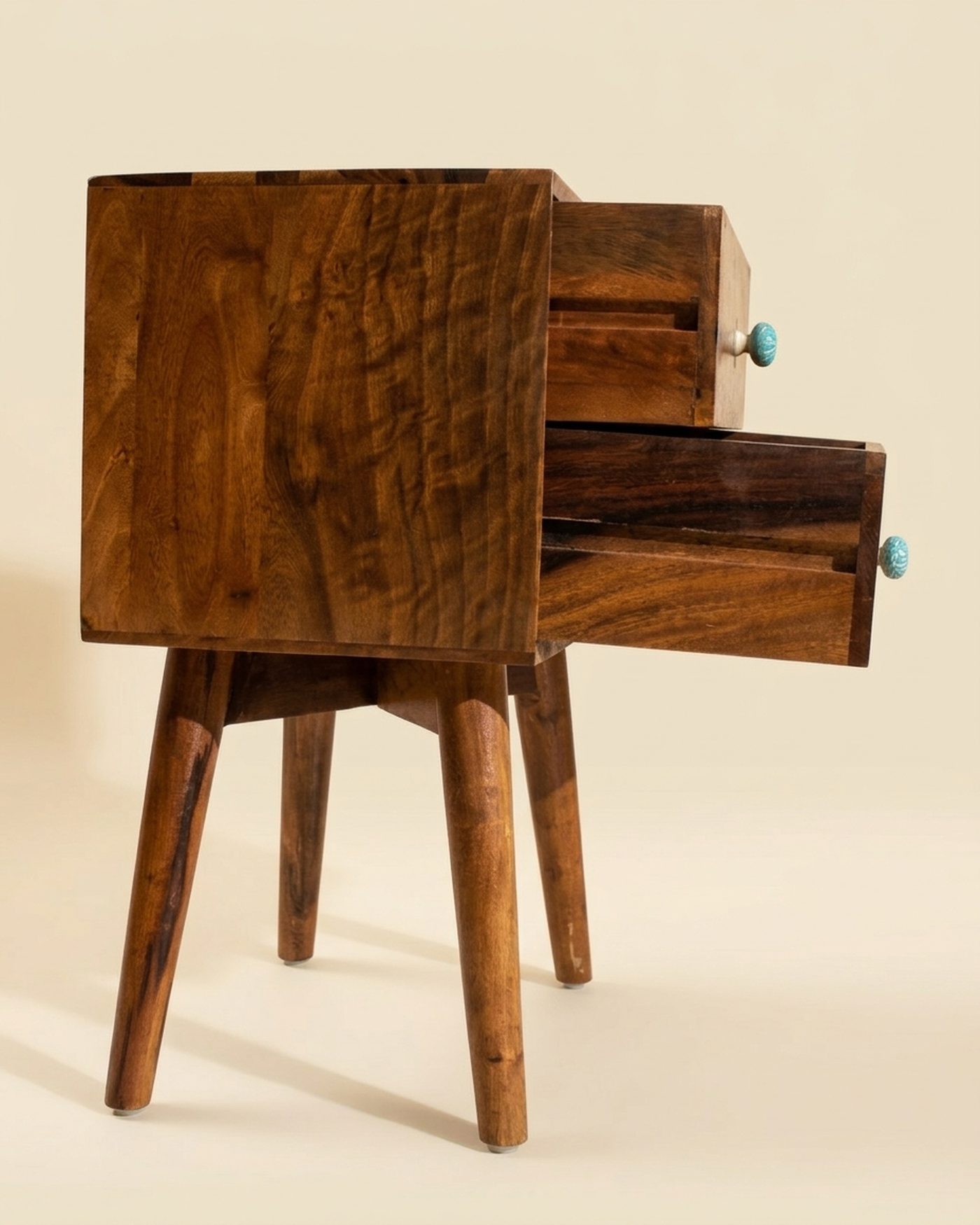 Retro Night sheesham bedside table, view 2