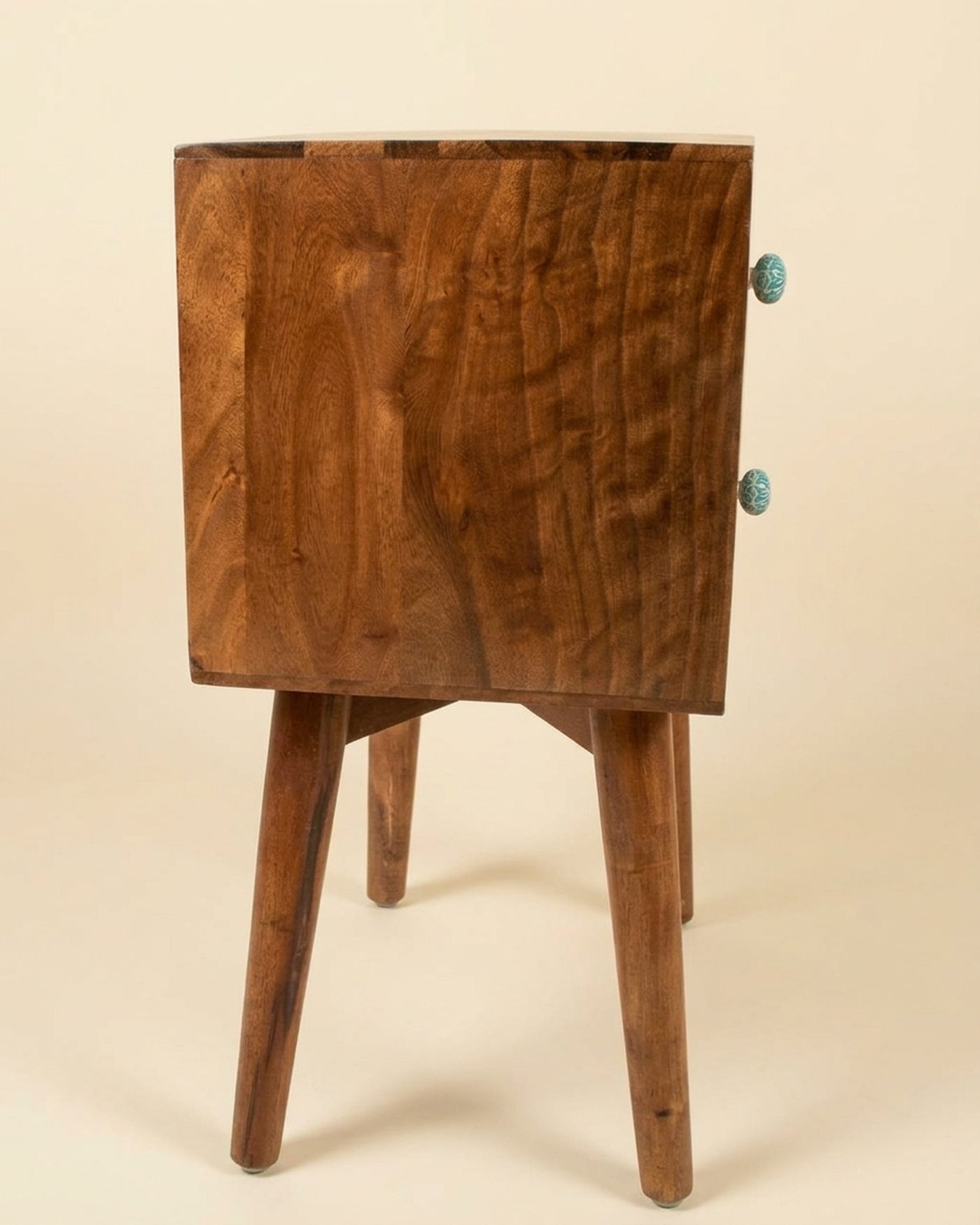 Retro Night sheesham bedside table, view 3