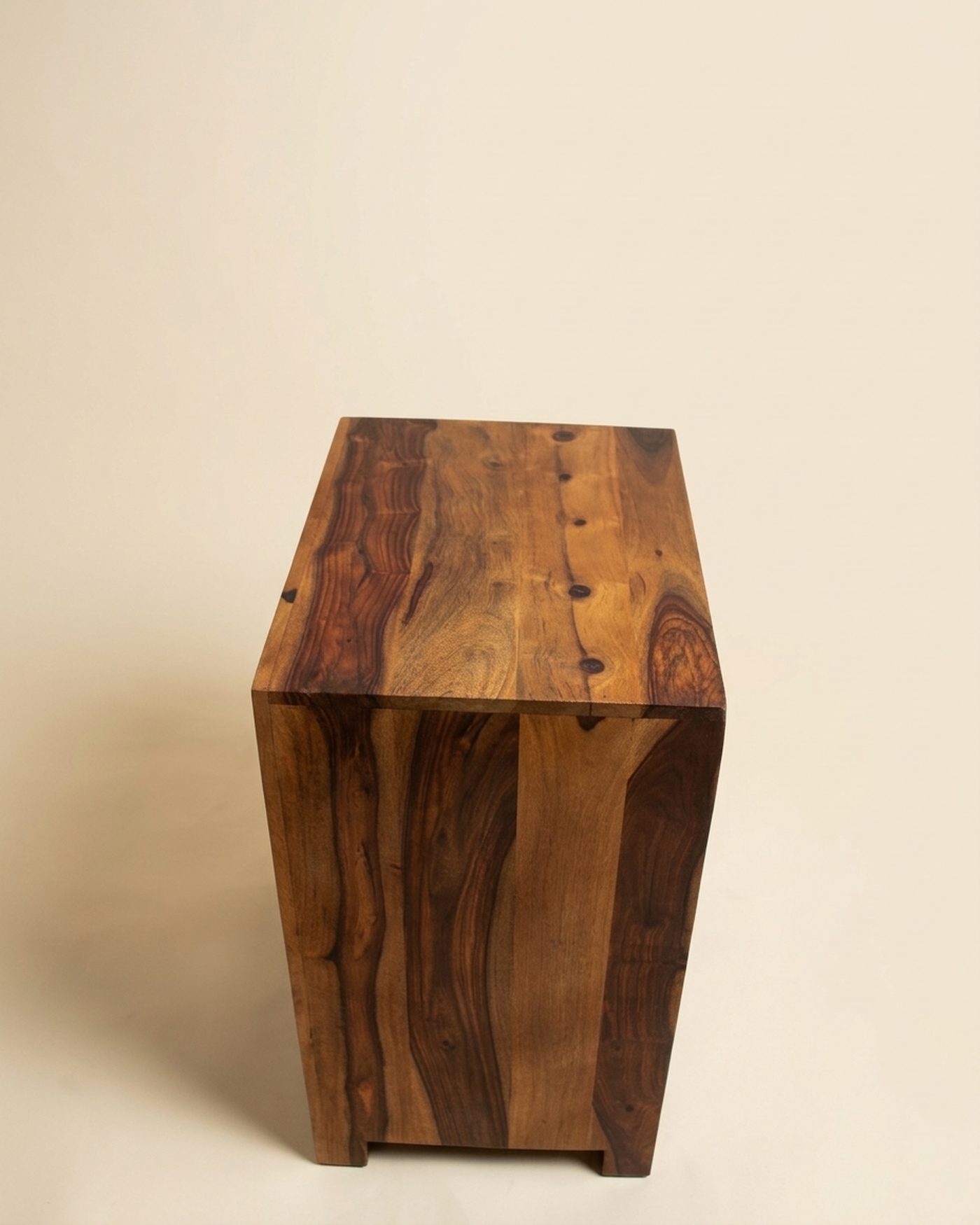 Ringpull sheesham bedside chest, view 3