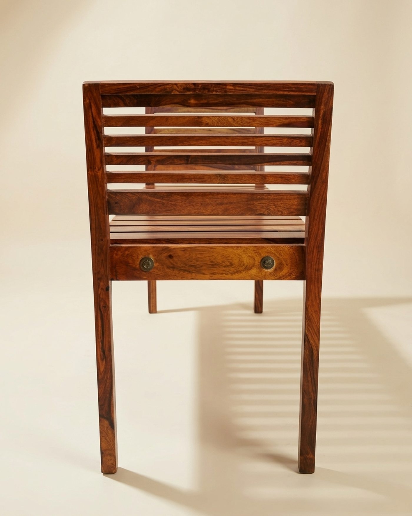 Slatted sheesham bench, view 2