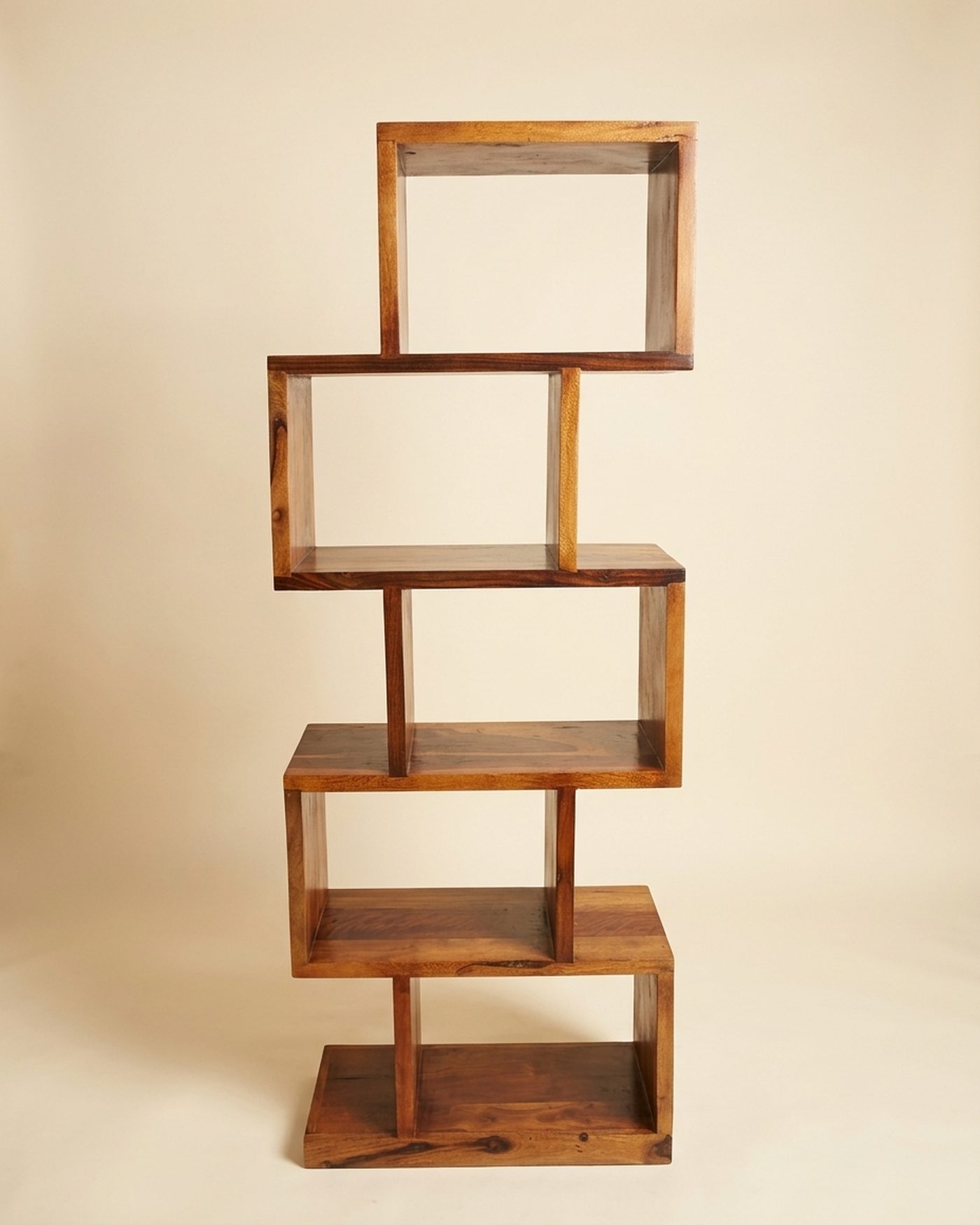 Stairstep zigzag bookshelf, view 2
