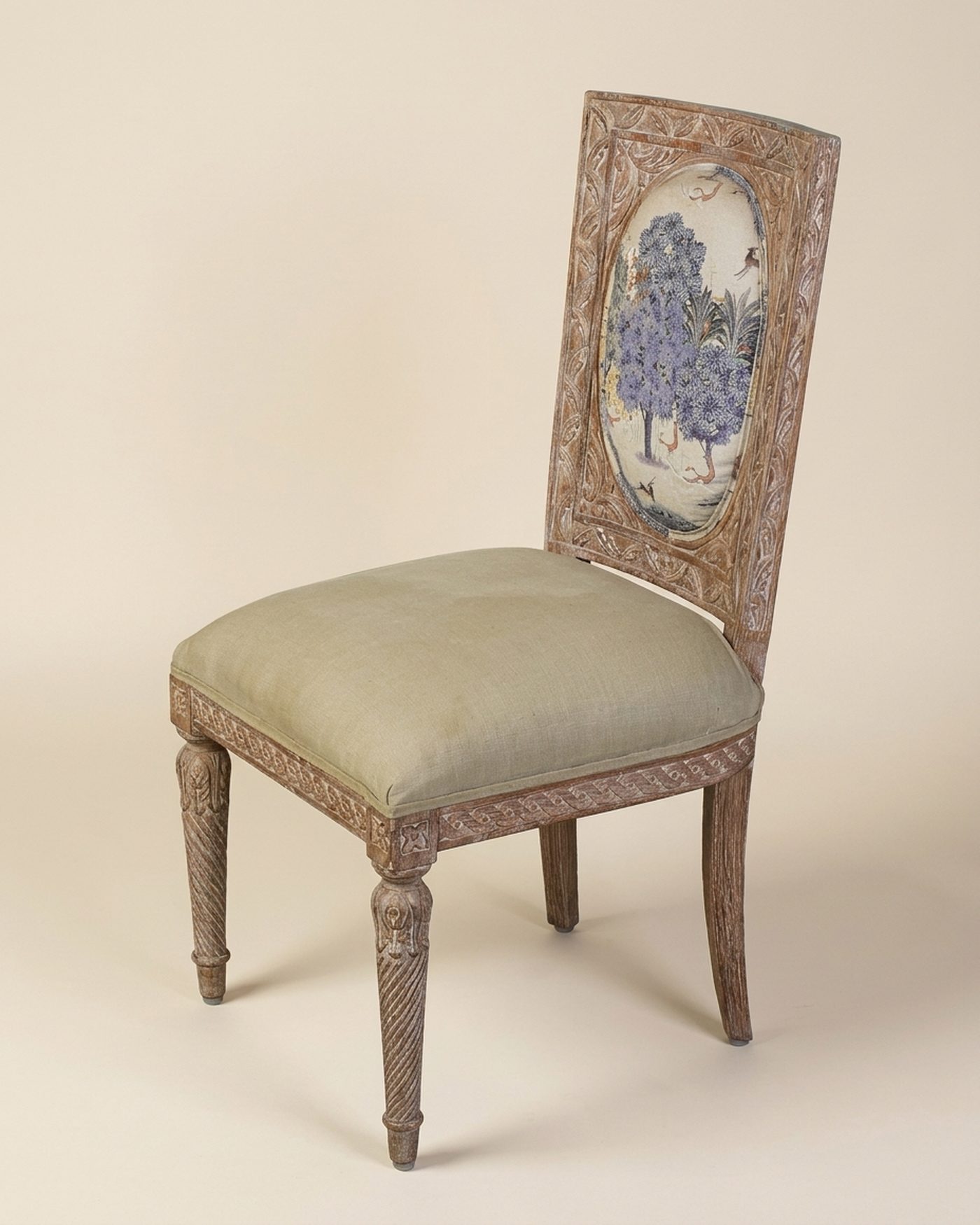 Tree of Life painted dining chair, view 2