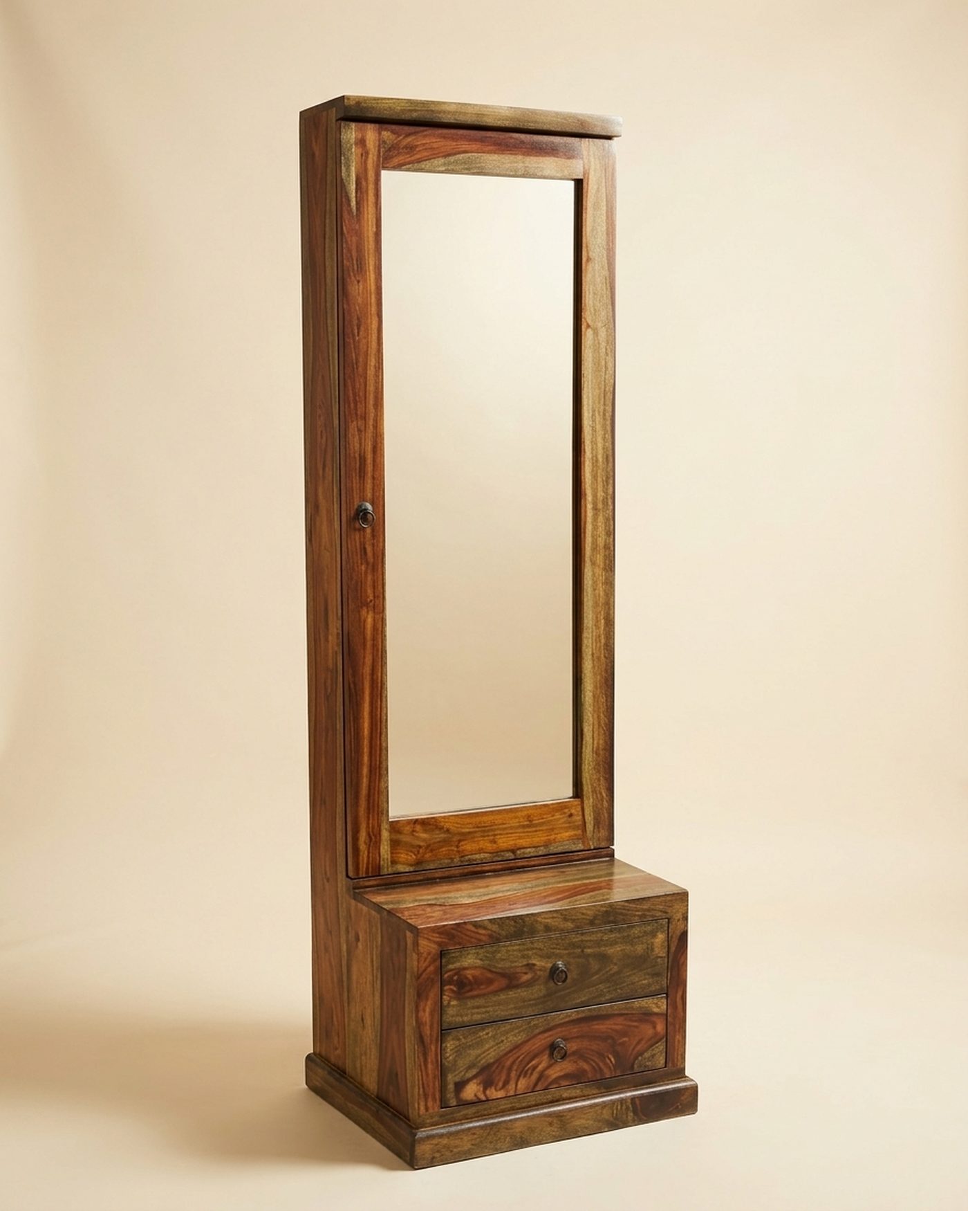 Vanity dresser with mirror, studio photo