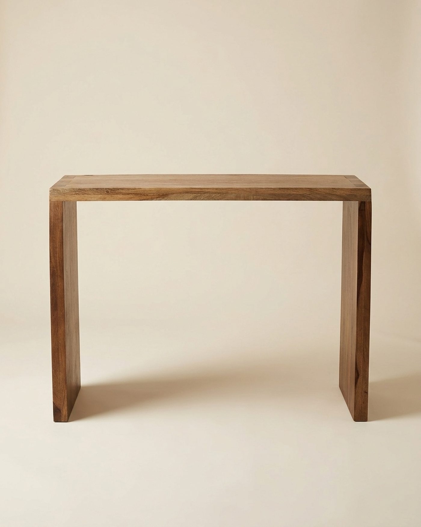 Waterfall sheesham console, studio photo