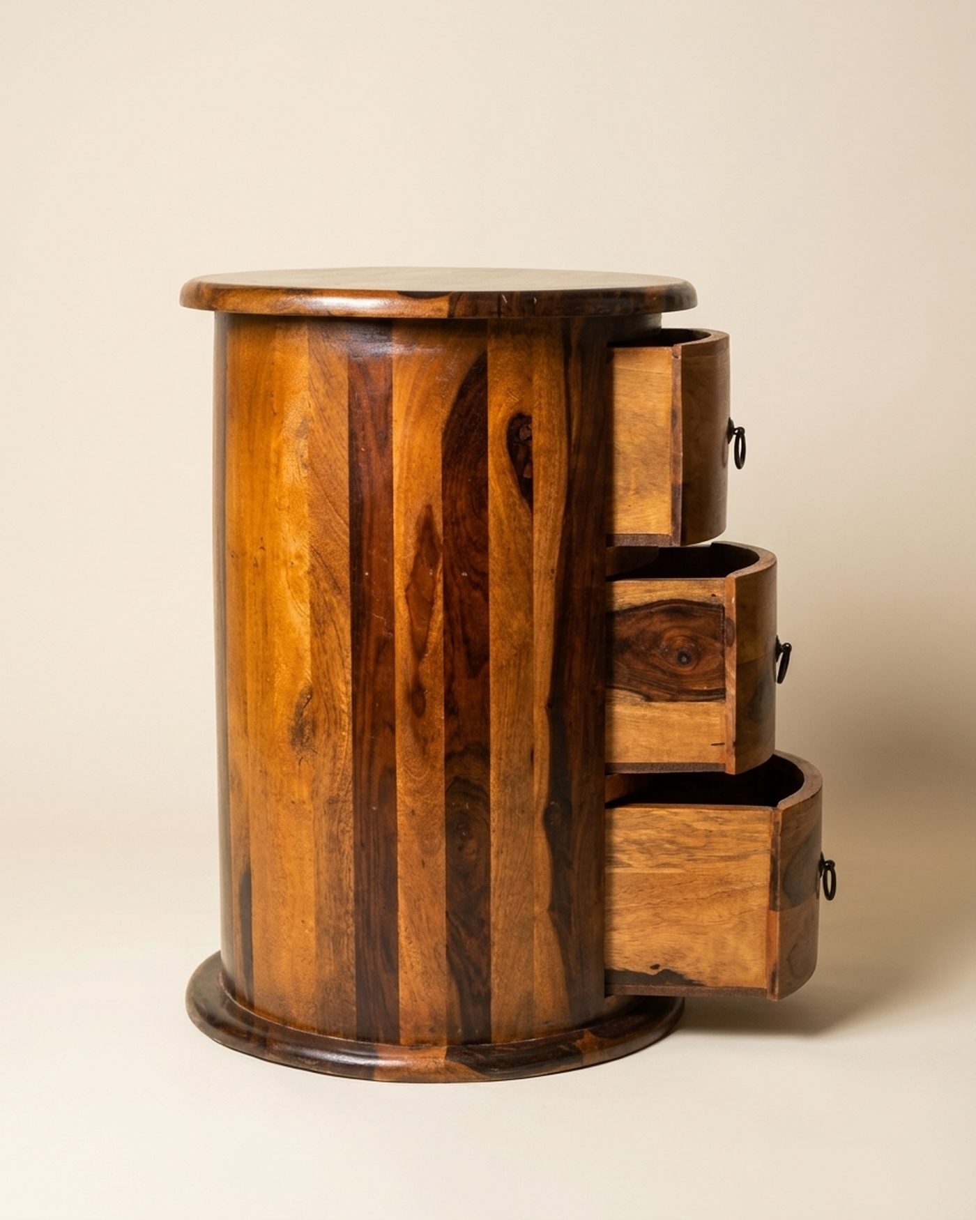 Barrel drum chest of drawers, view 3