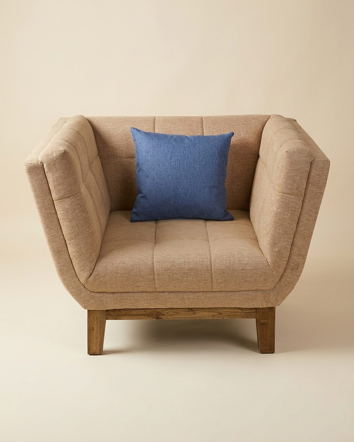 Biscuit channel-back sofa, view 3