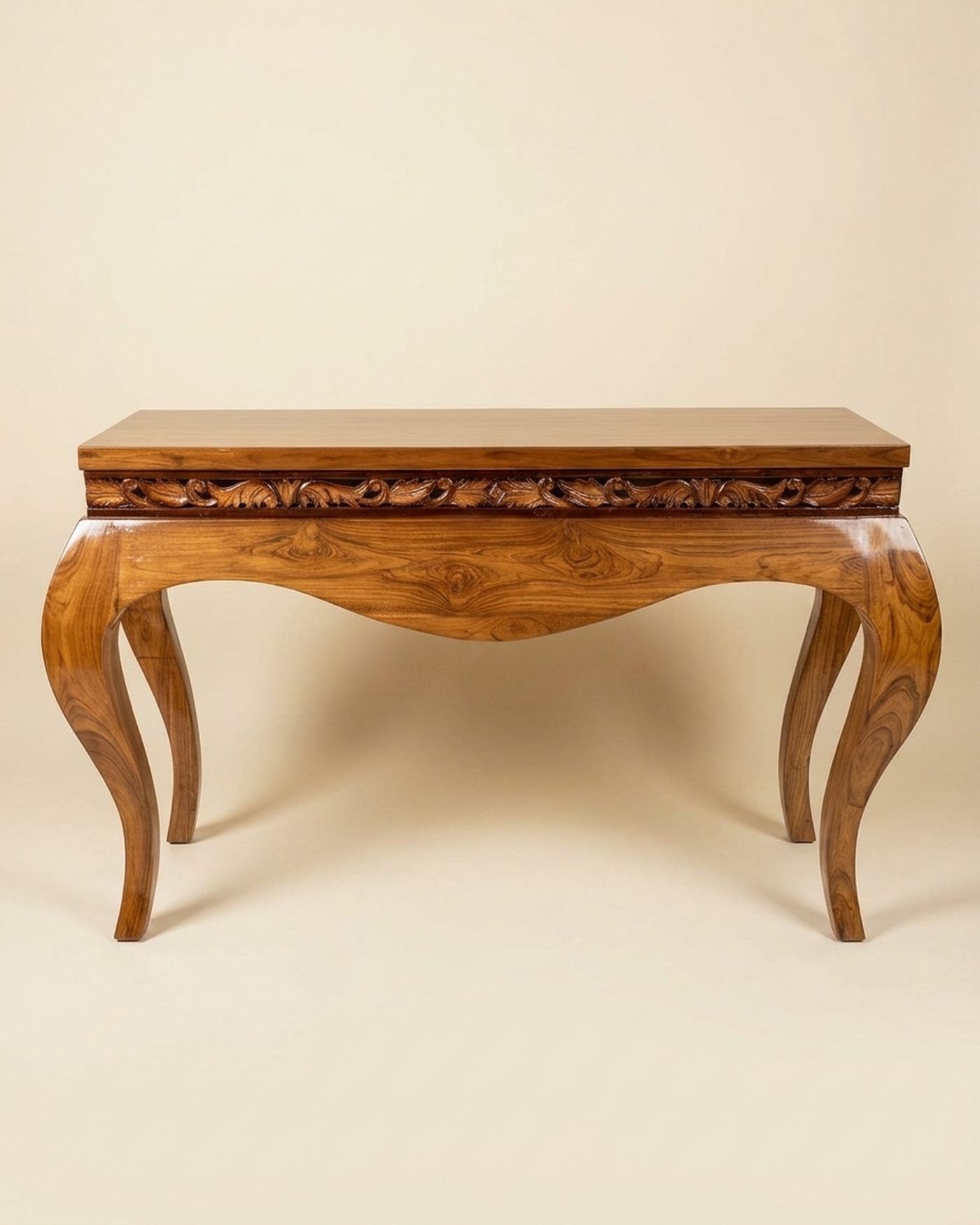 Bombay carved console, studio photo