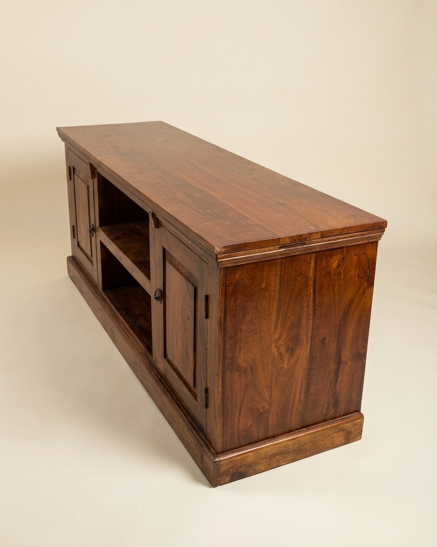 Console TV sheesham media unit, view 2