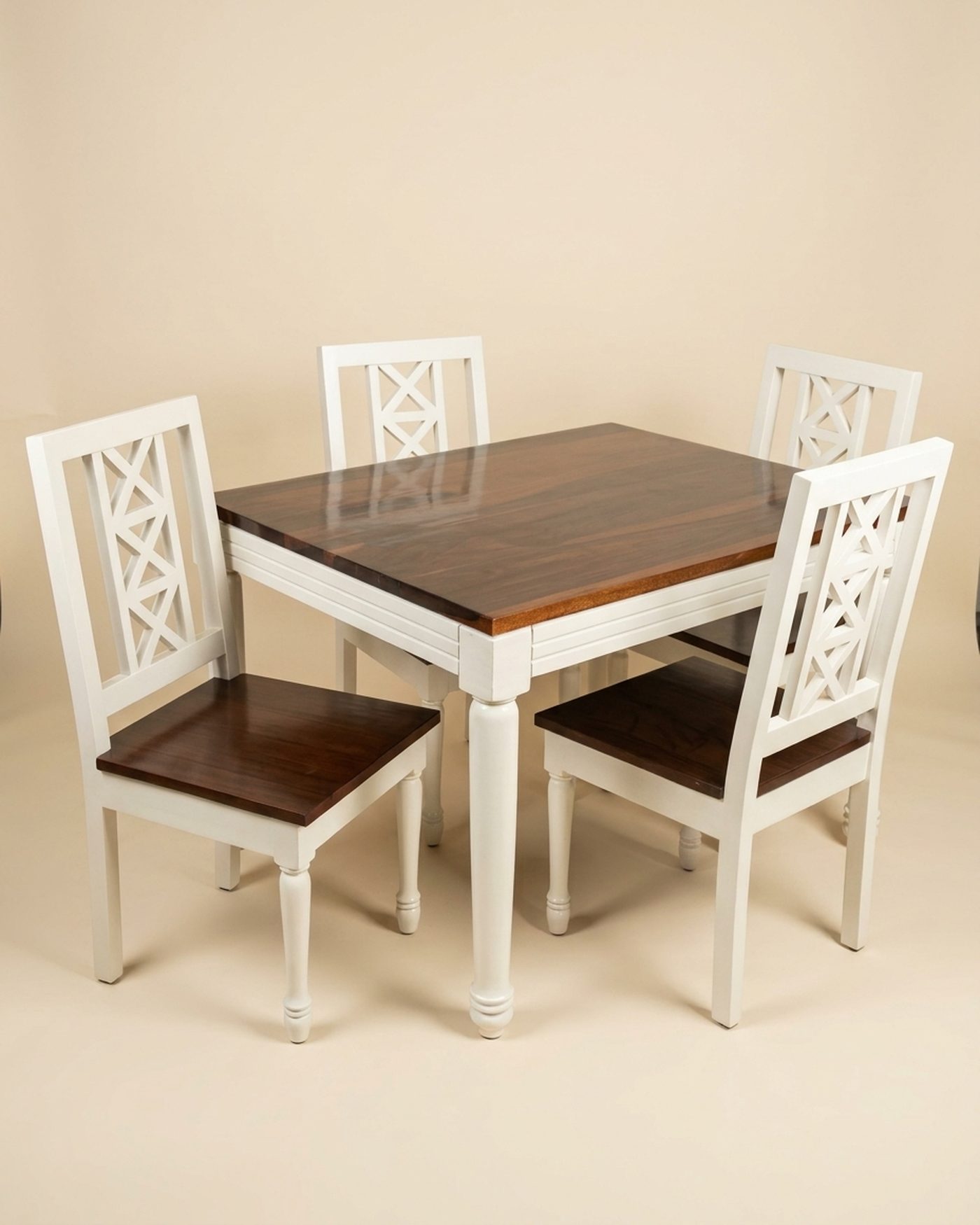 Cottage two-tone dining set, studio photo