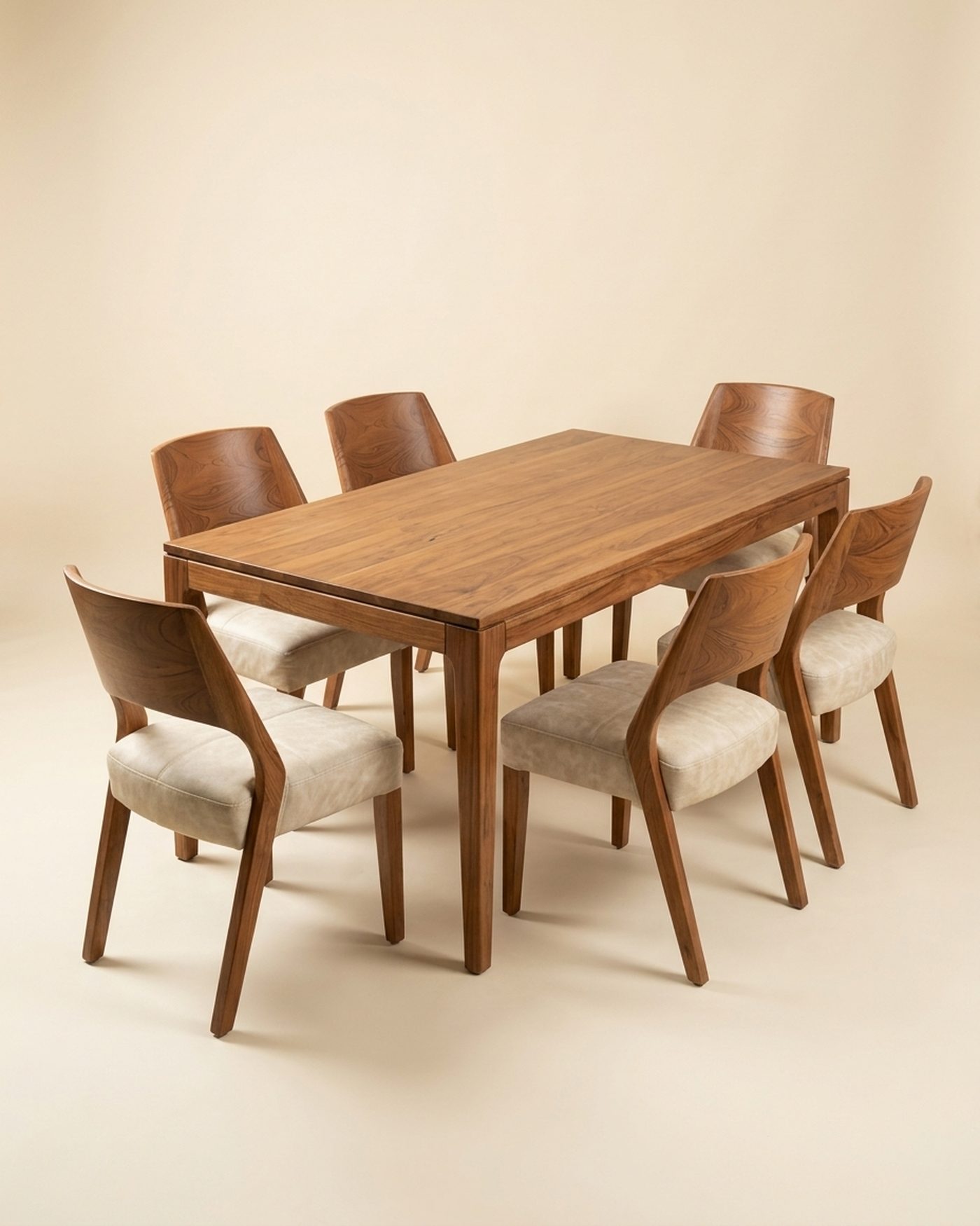 Curve six-seat dining set, view 2