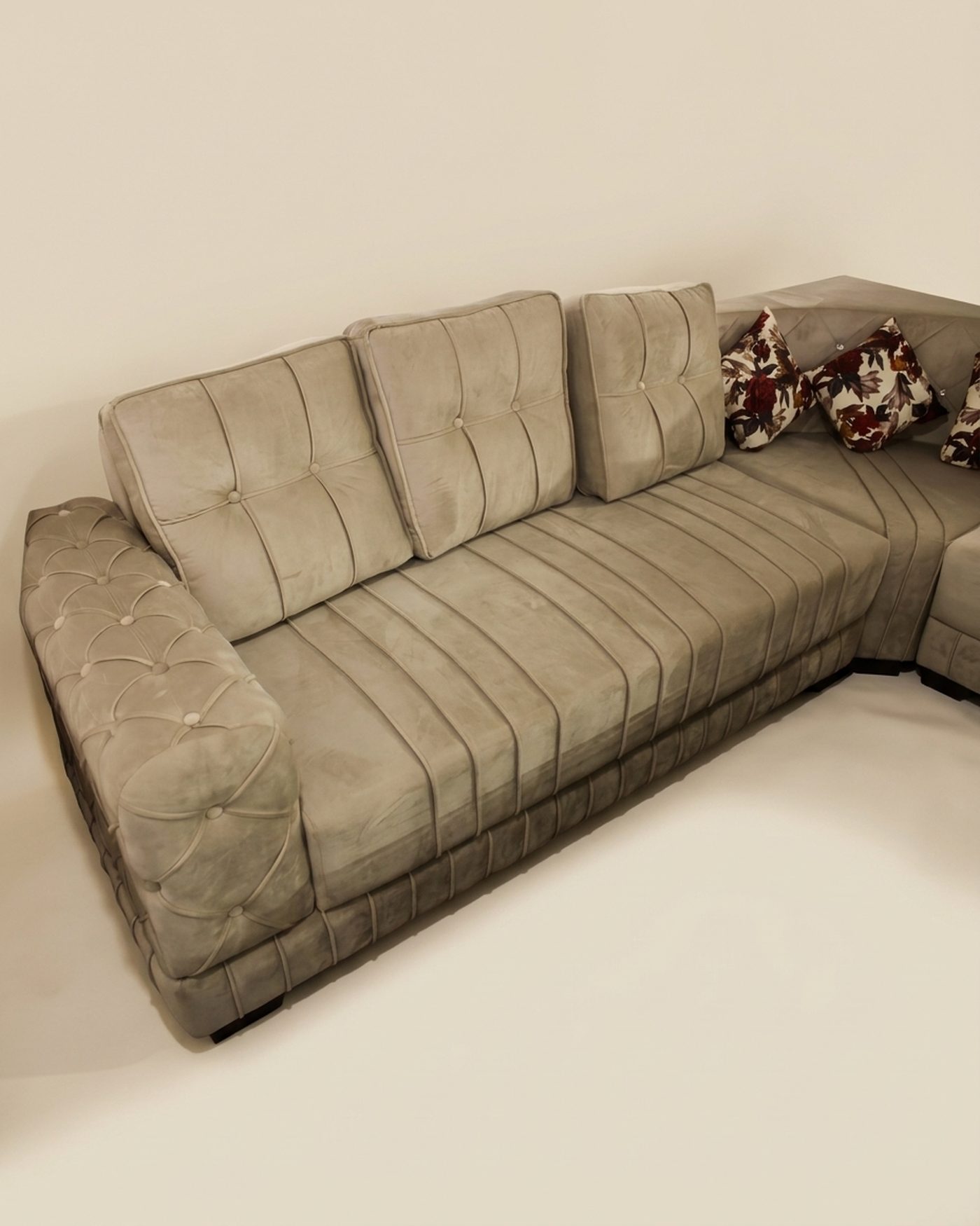 Frost tufted sectional, view 2