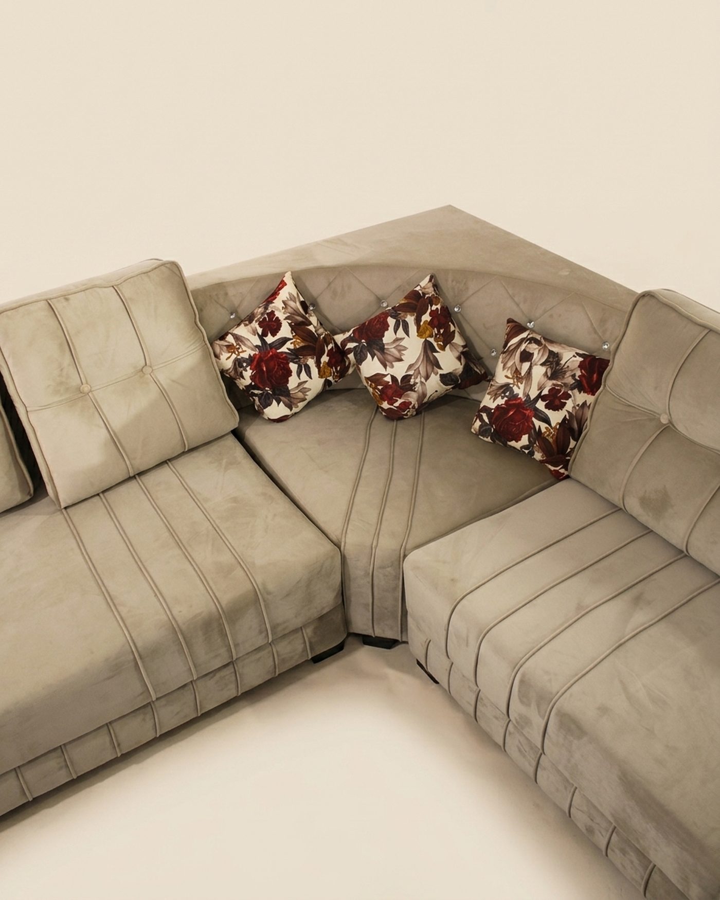 Frost tufted sectional, view 3