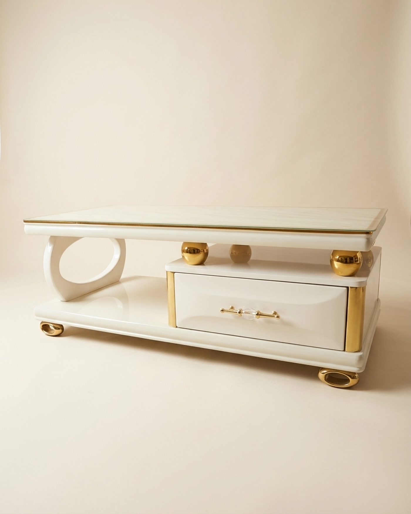 Gilded lacquer tv cabinet, view 2