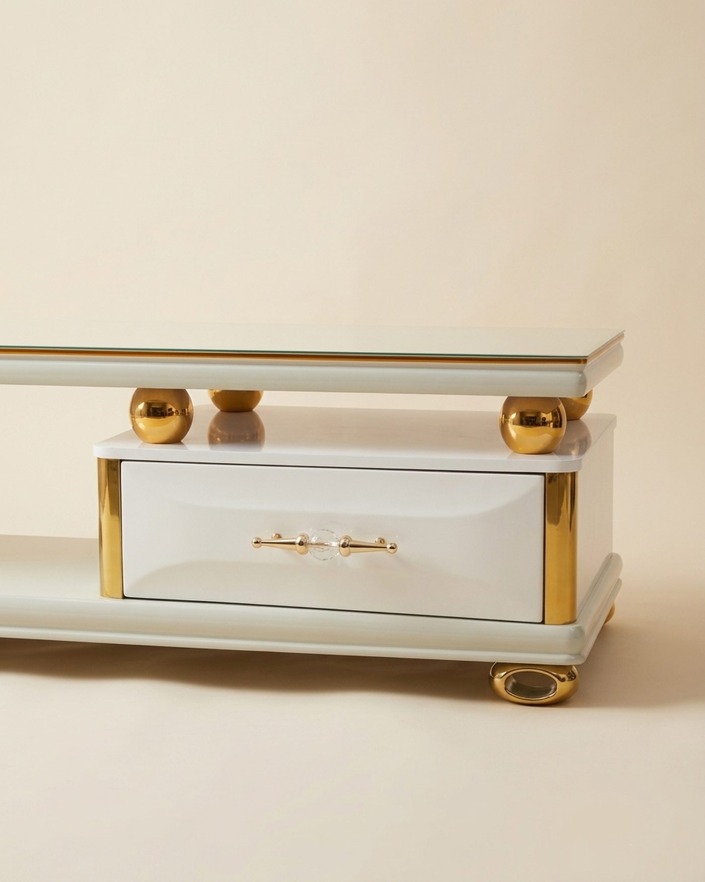 Gilded lacquer tv cabinet, view 3