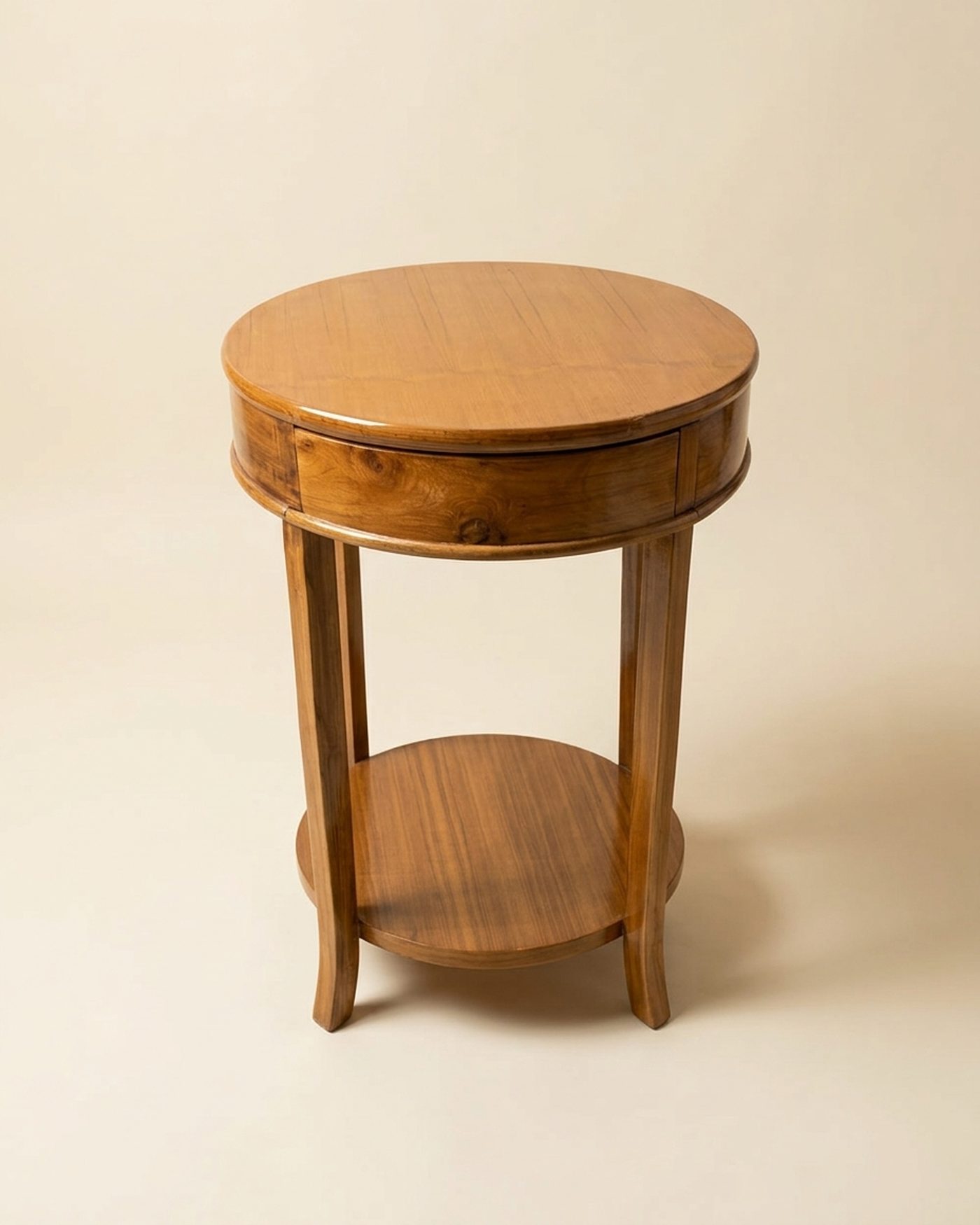 Halo Wood round side table, view 2
