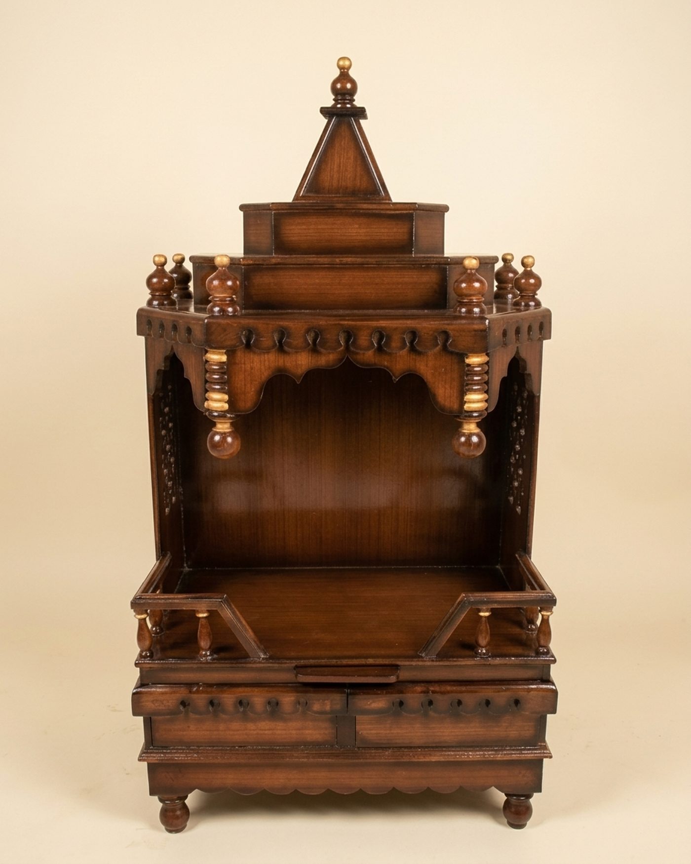 Mandap carved pooja unit, studio photo