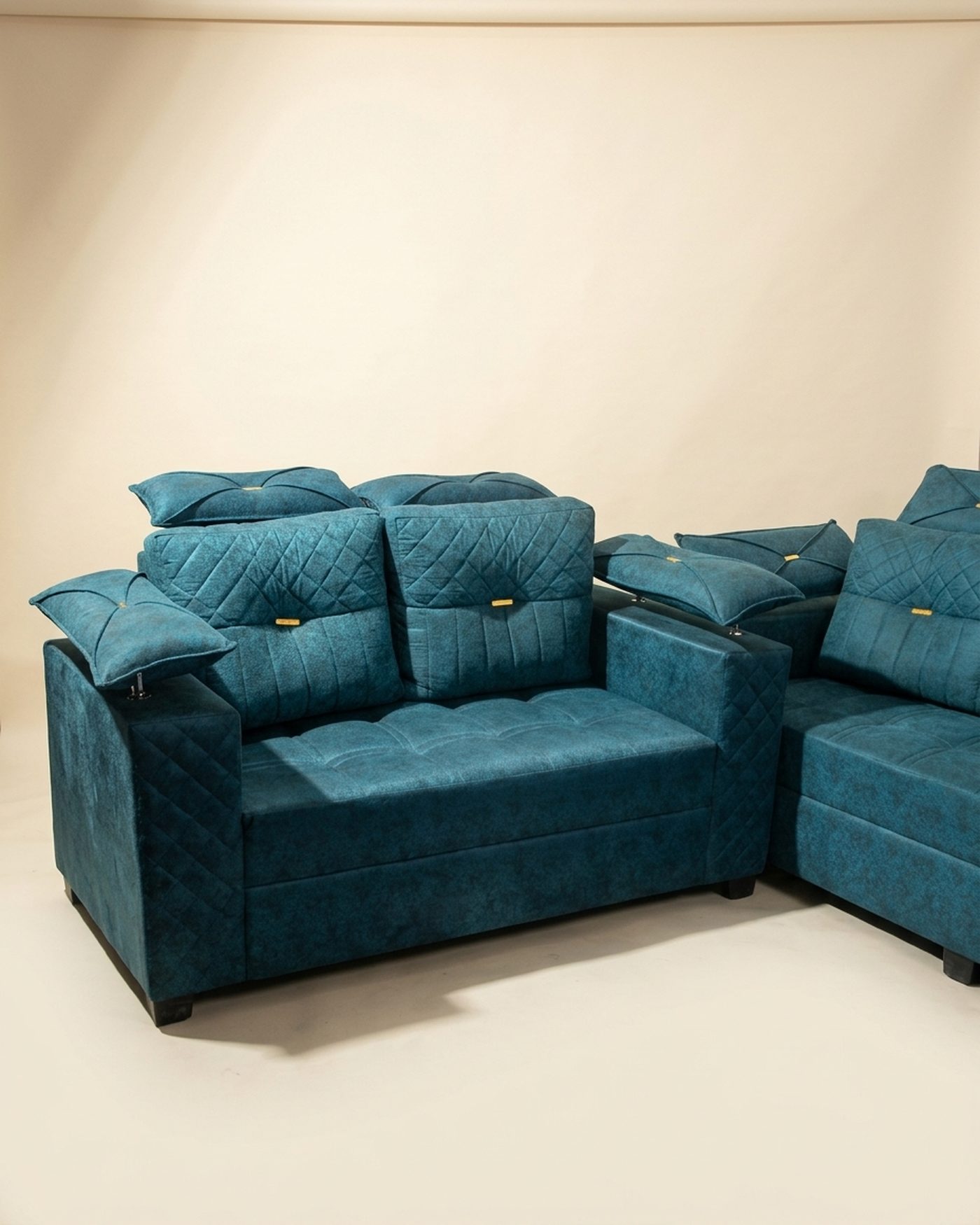 Marine quilted sofa, view 2