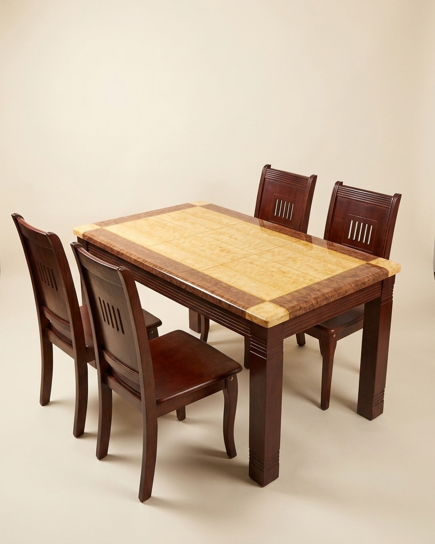 Onyx Six marble-top dining set, view 2