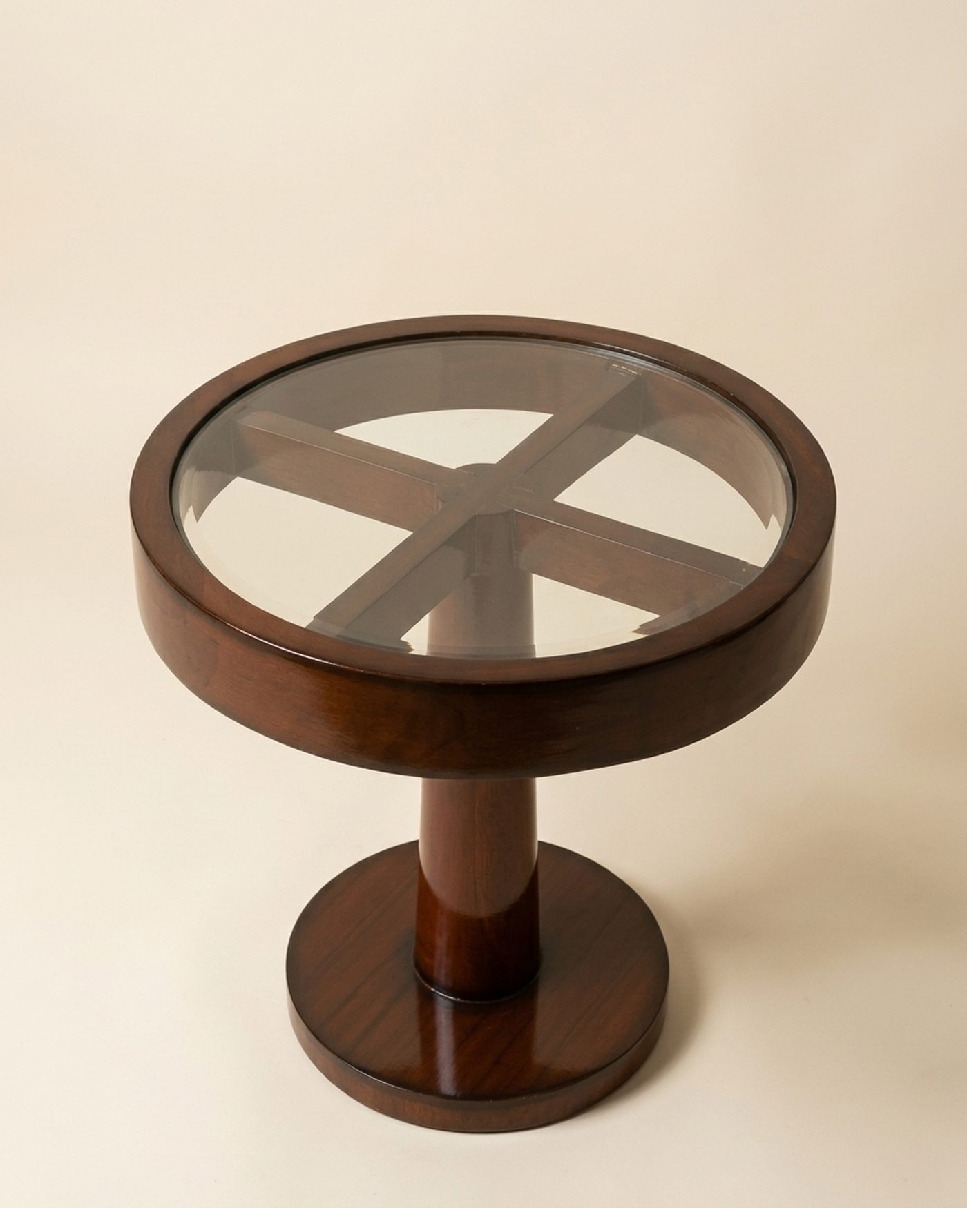 Pillar pedestal side table, view 2
