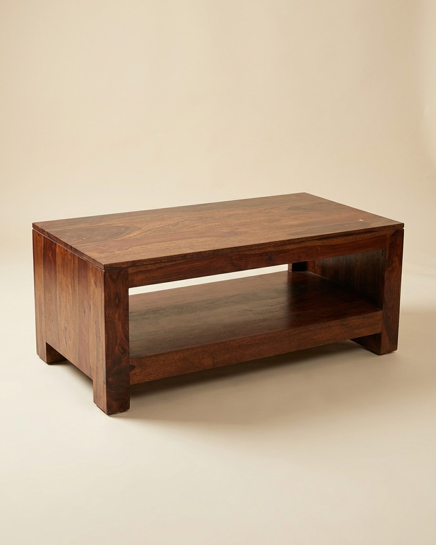 Plinth sheesham coffee table, studio photo