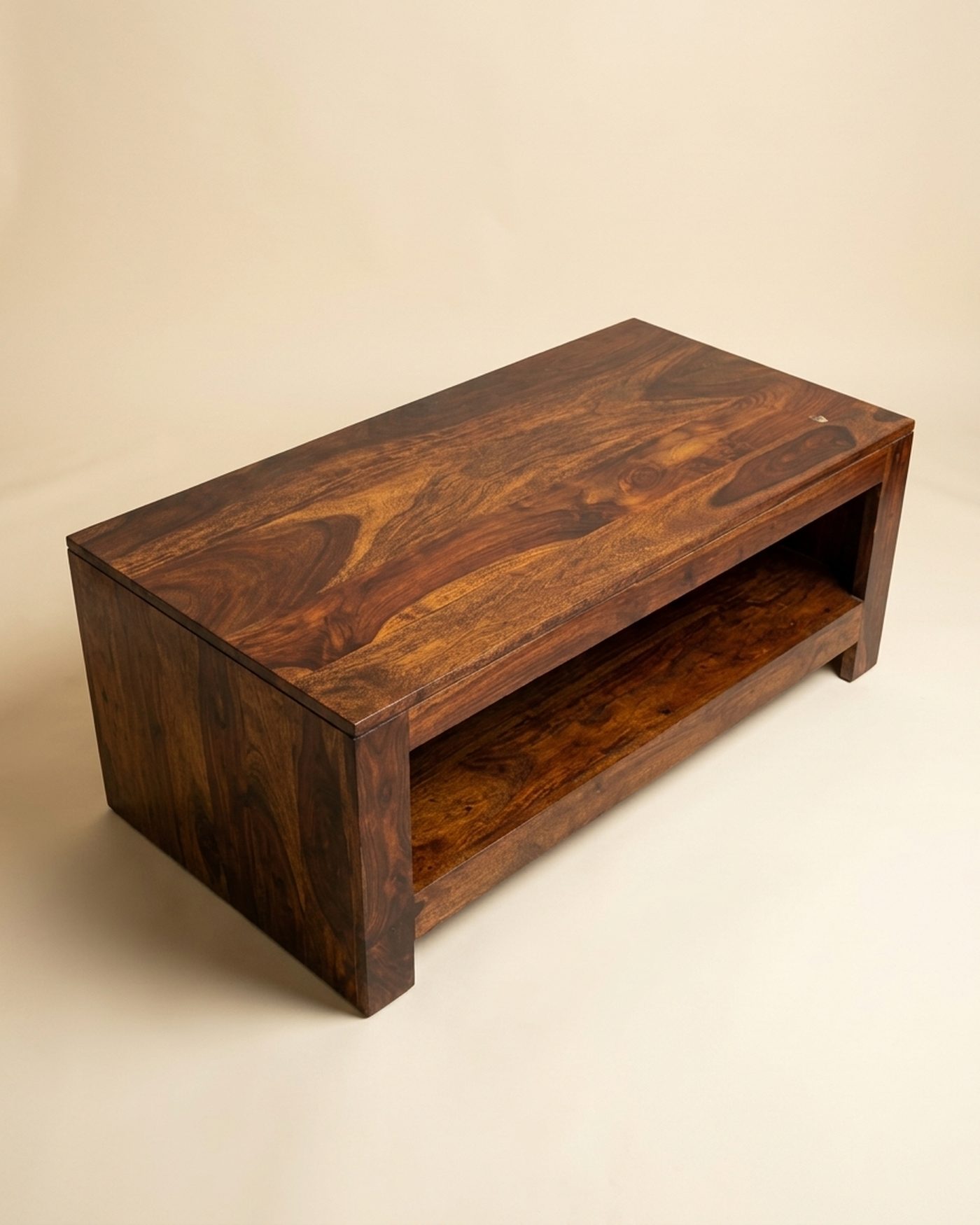 Plinth sheesham coffee table, view 2