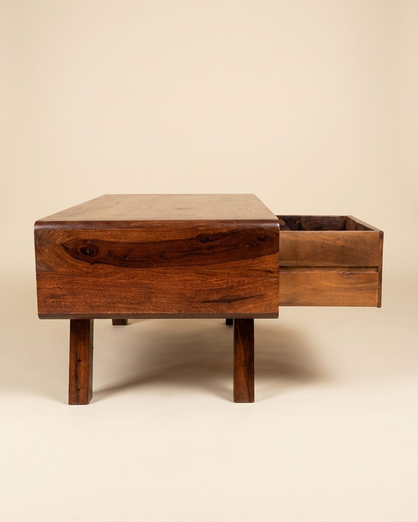 Retro coffee table with drawer, view 2