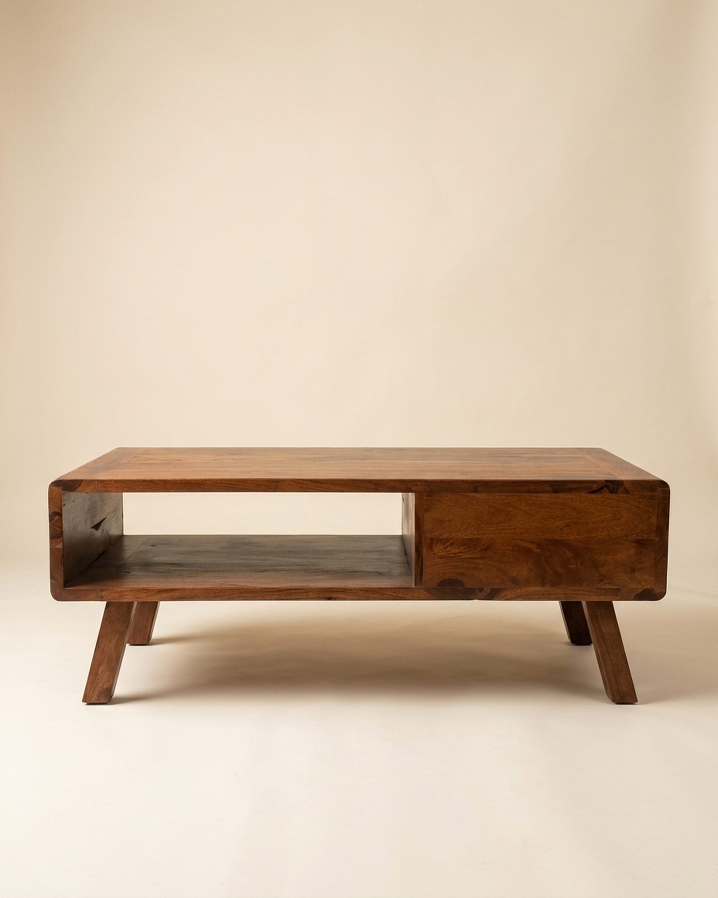 Retro coffee table with drawer, view 3