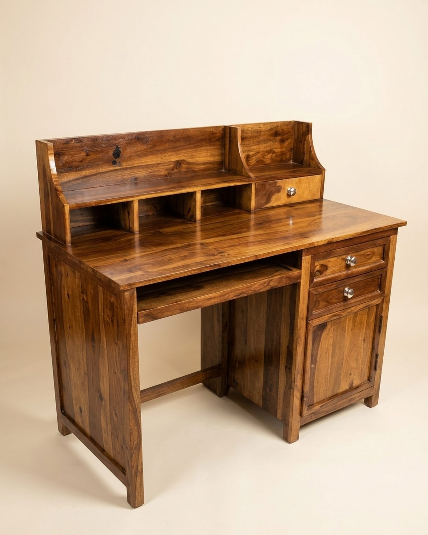 Scholar desk with hutch, view 2